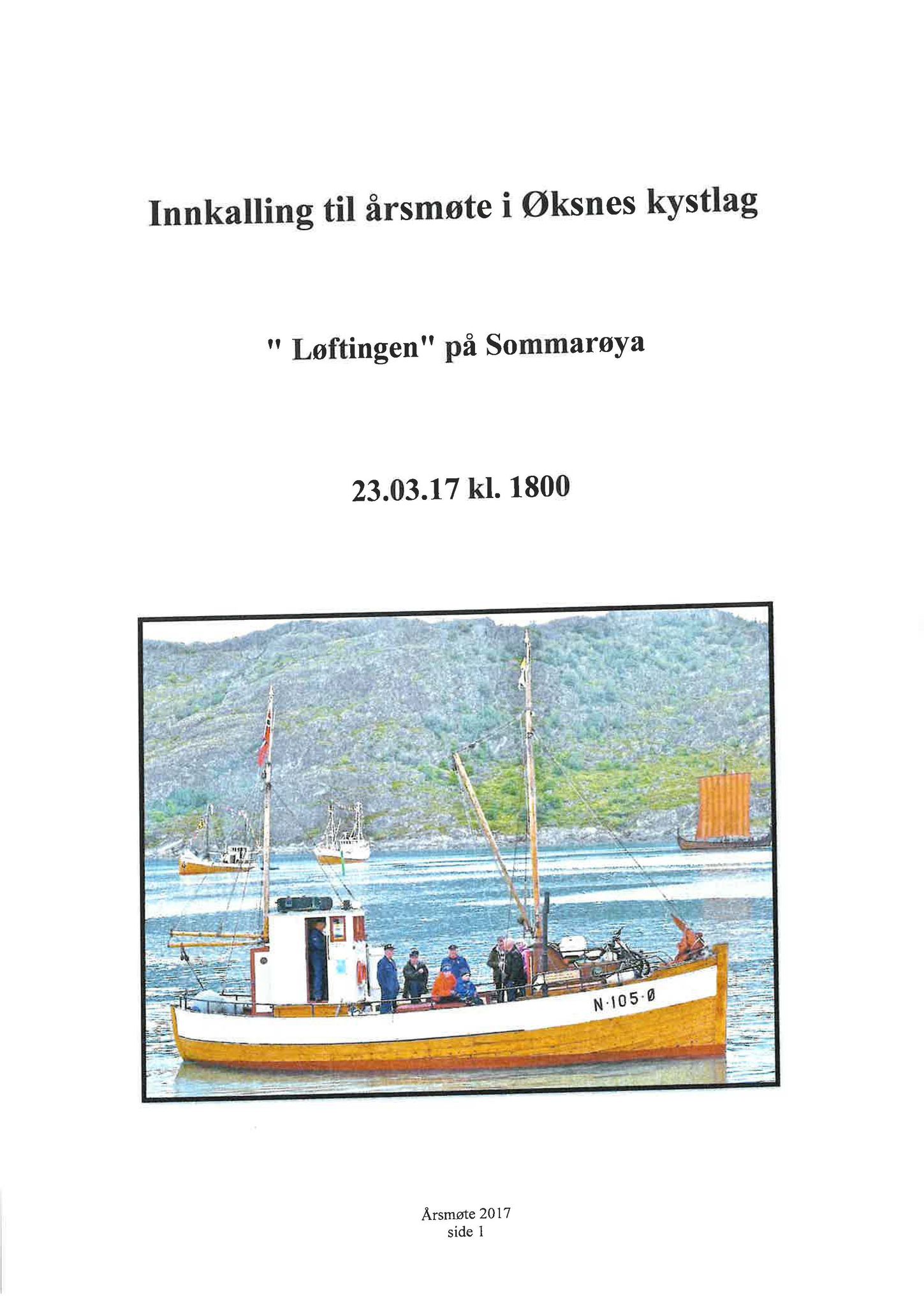 Øksnes kystlag, AIN/A-22/144/A/Aa/L0013: Møtebok, 2017