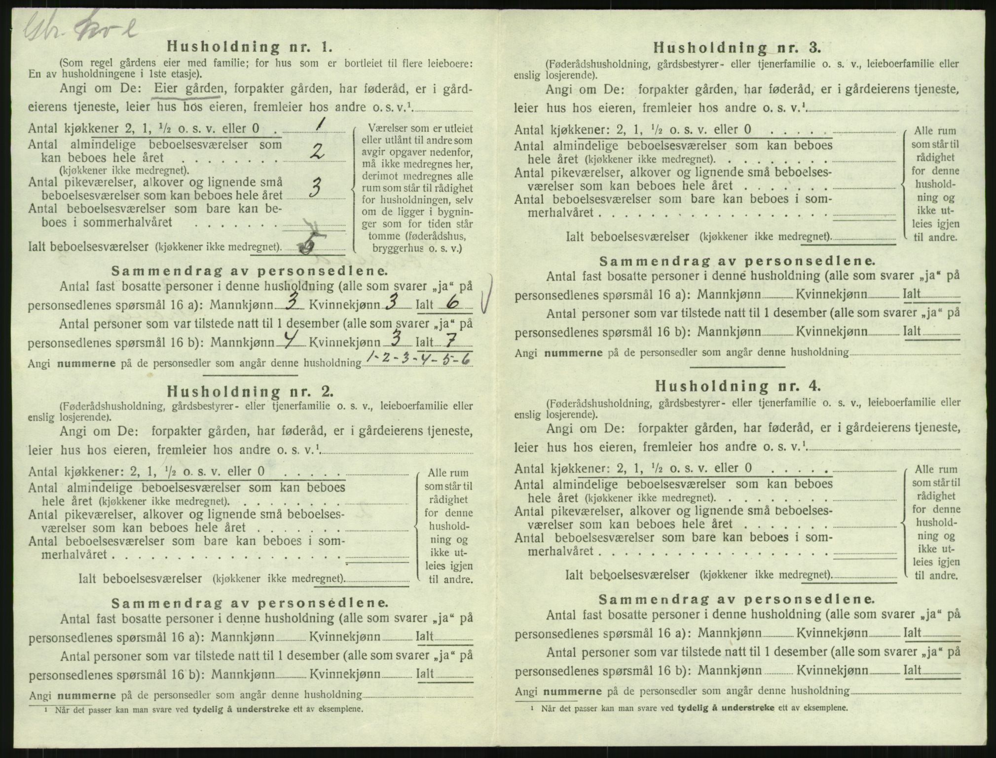 SAT, 1920 census for Kornstad, 1920, p. 214