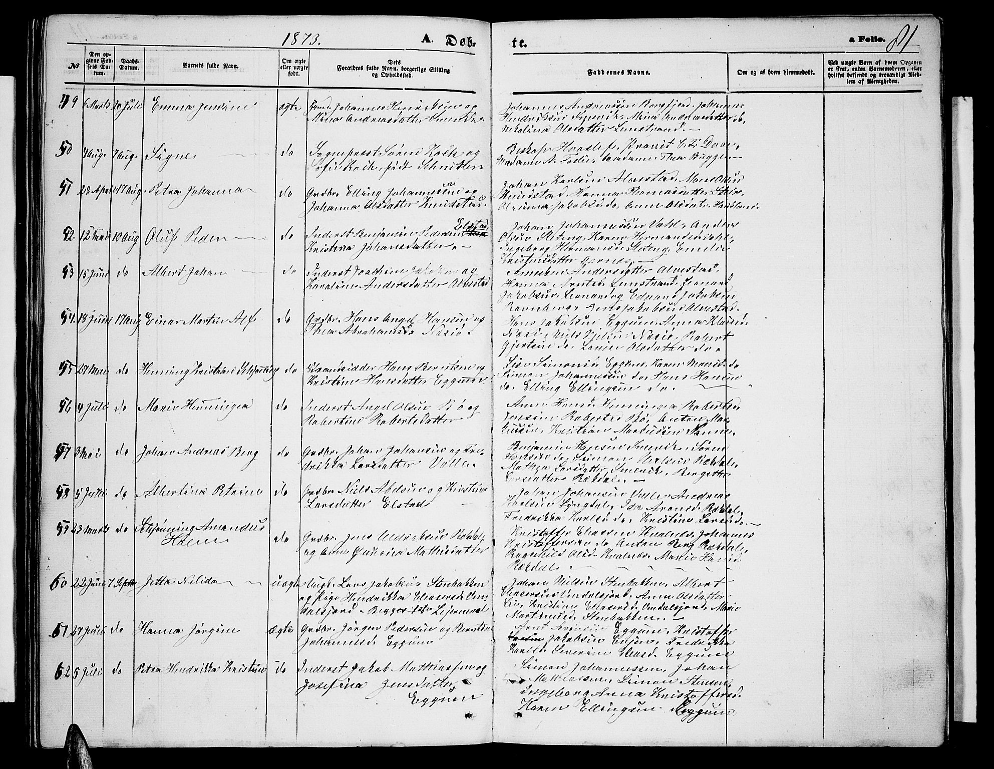 Ministerialprotokoller, klokkerbøker og fødselsregistre - Nordland, SAT/A-1459/880/L1140: Parish register (copy) no. 880C02, 1861-1875, p. 81
