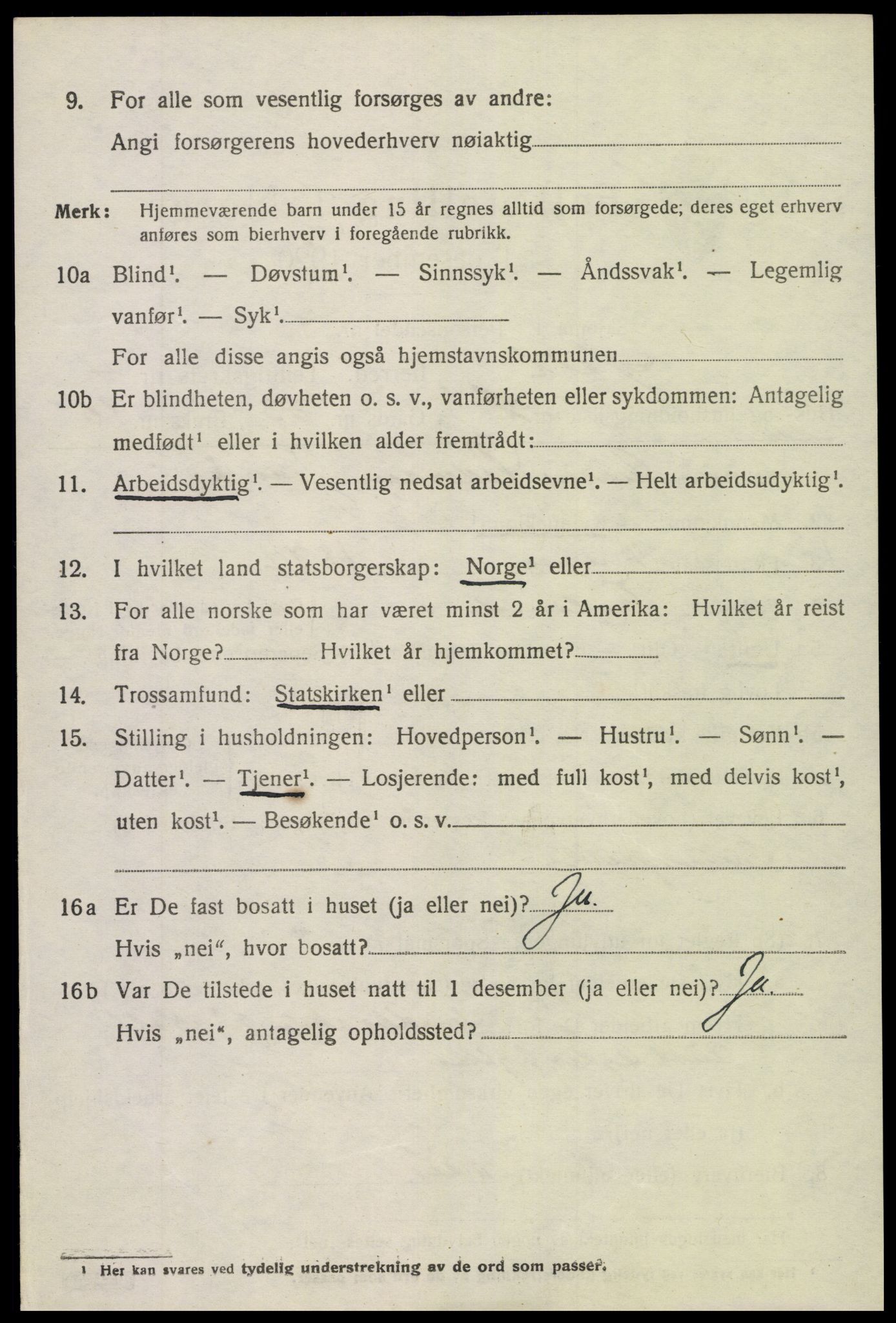 SAK, 1920 census for Holt, 1920, p. 2815