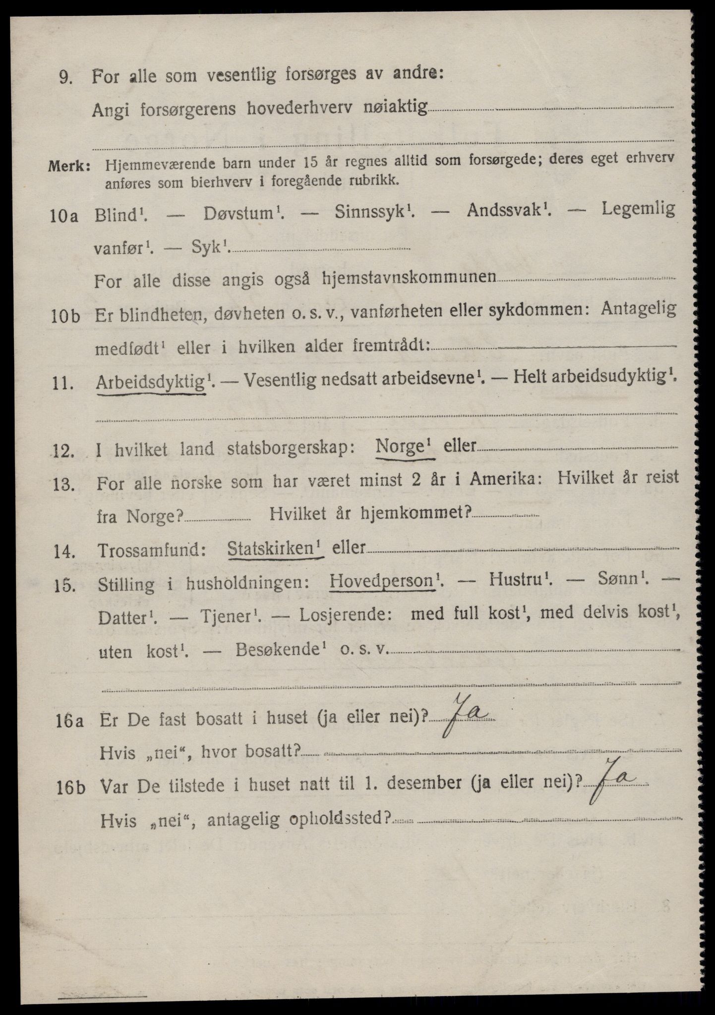 SAT, 1920 census for Volda, 1920, p. 8357