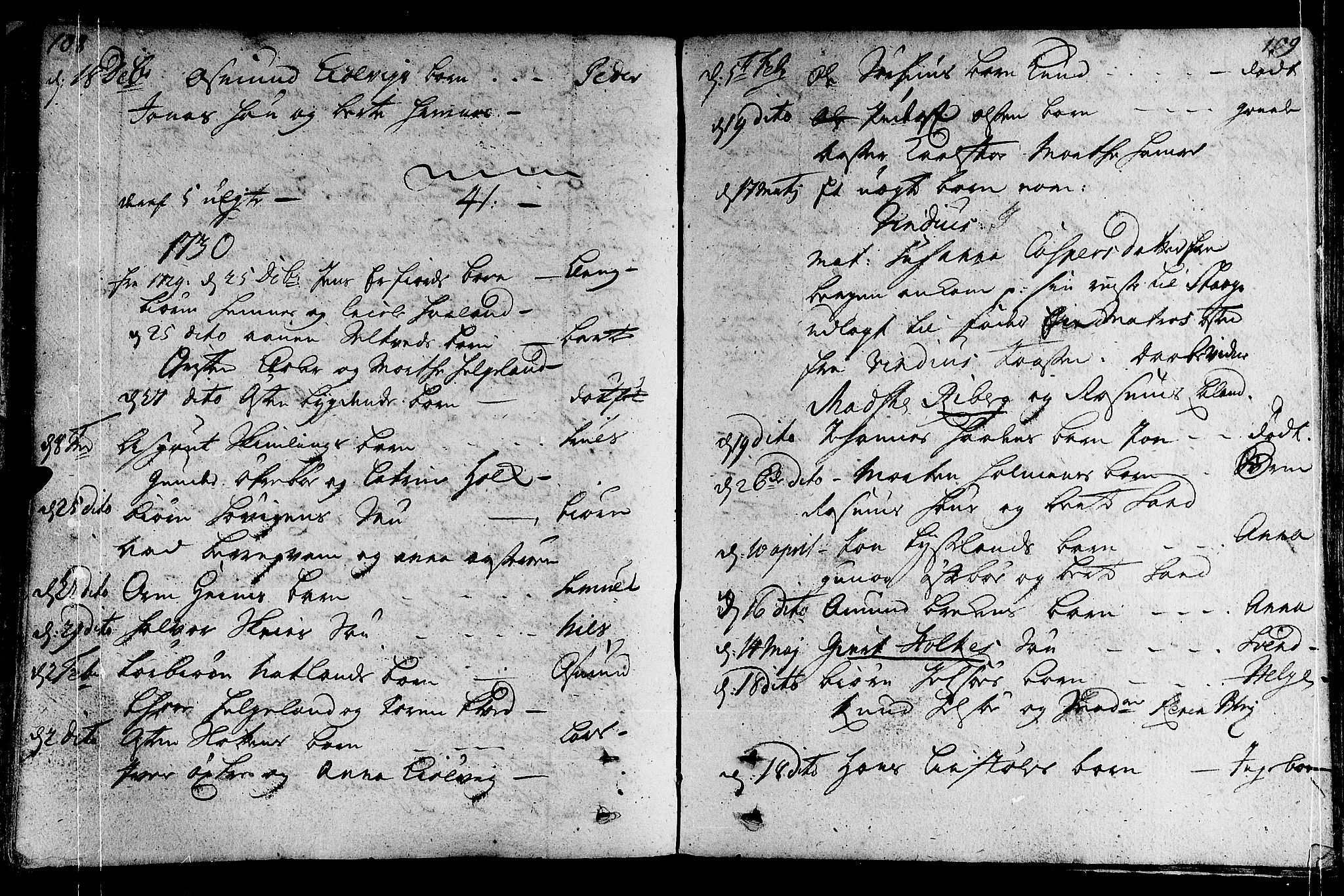 Jelsa sokneprestkontor, SAST/A-101842/01/IV: Parish register (official) no. A 1, 1695-1737, p. 108-109