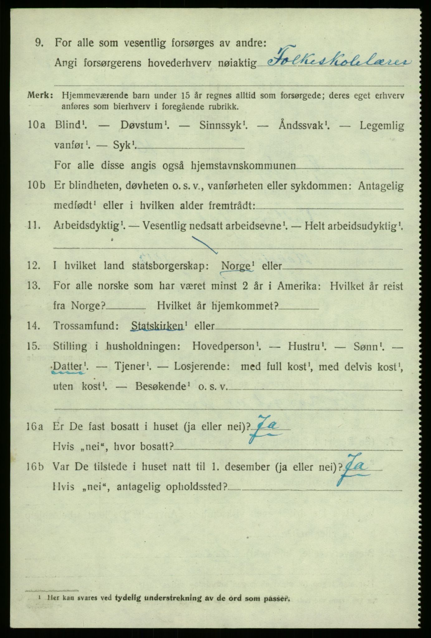 SAB, 1920 census for Sogndal, 1920, p. 6602