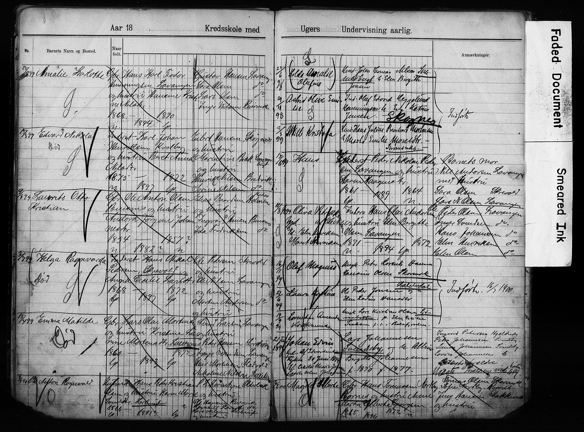 Lyngen sokneprestembete, AV/SATØ-S-1289/H/Ha/L0052/0001: Baptism register no. 52.1, 1895-1914