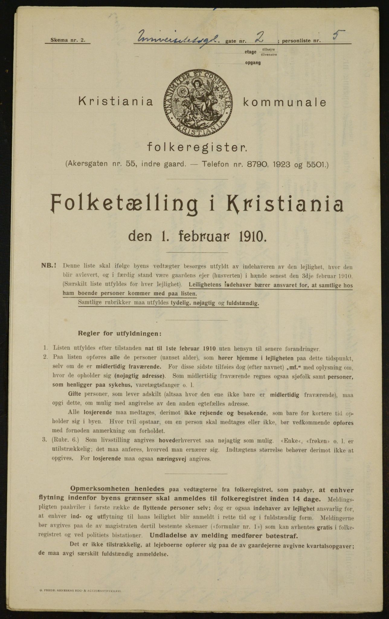 OBA, Municipal Census 1910 for Kristiania, 1910, p. 113675