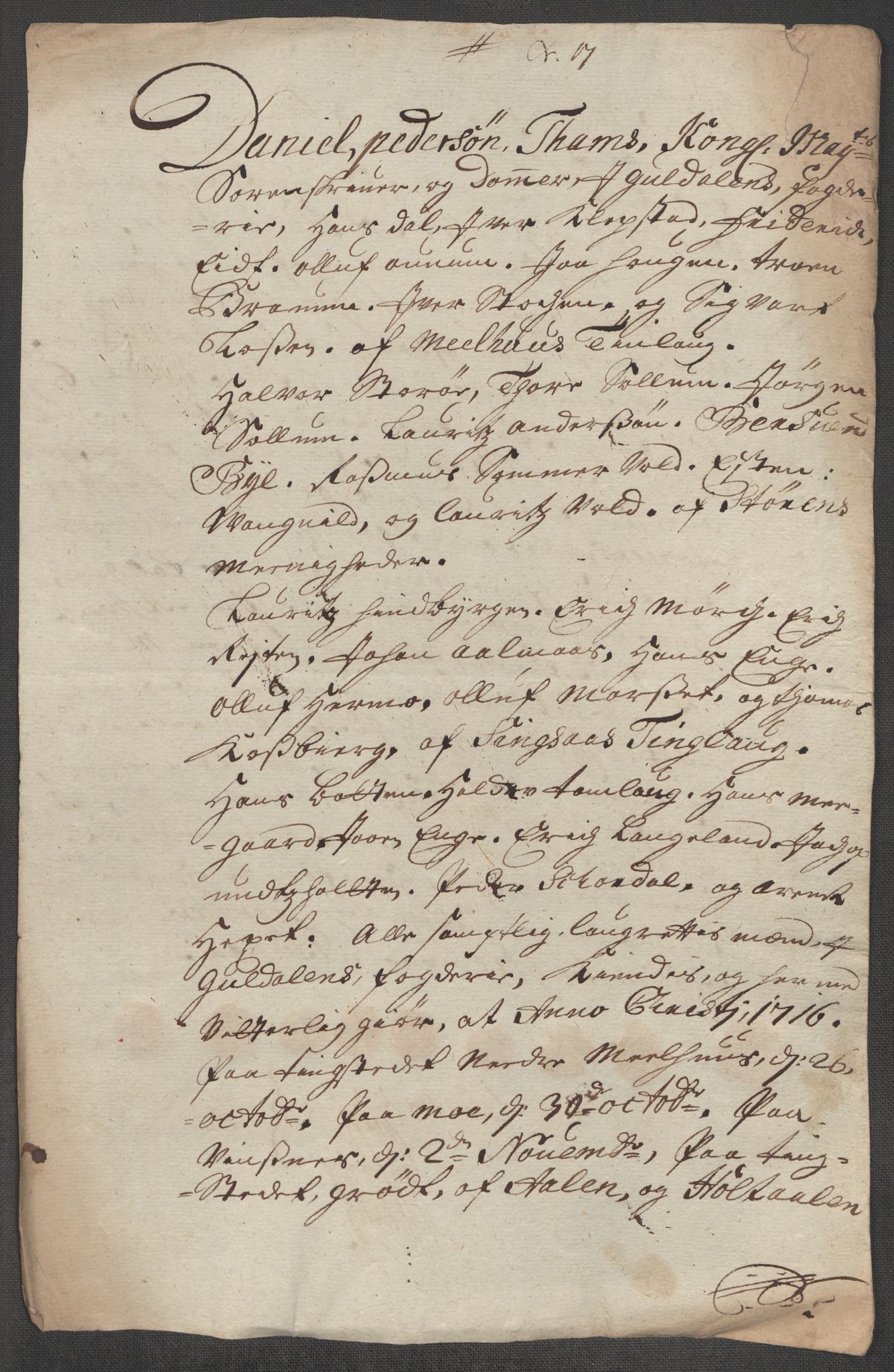 Rentekammeret inntil 1814, Reviderte regnskaper, Fogderegnskap, RA/EA-4092/R60/L3968: Fogderegnskap Orkdal og Gauldal, 1716, p. 95