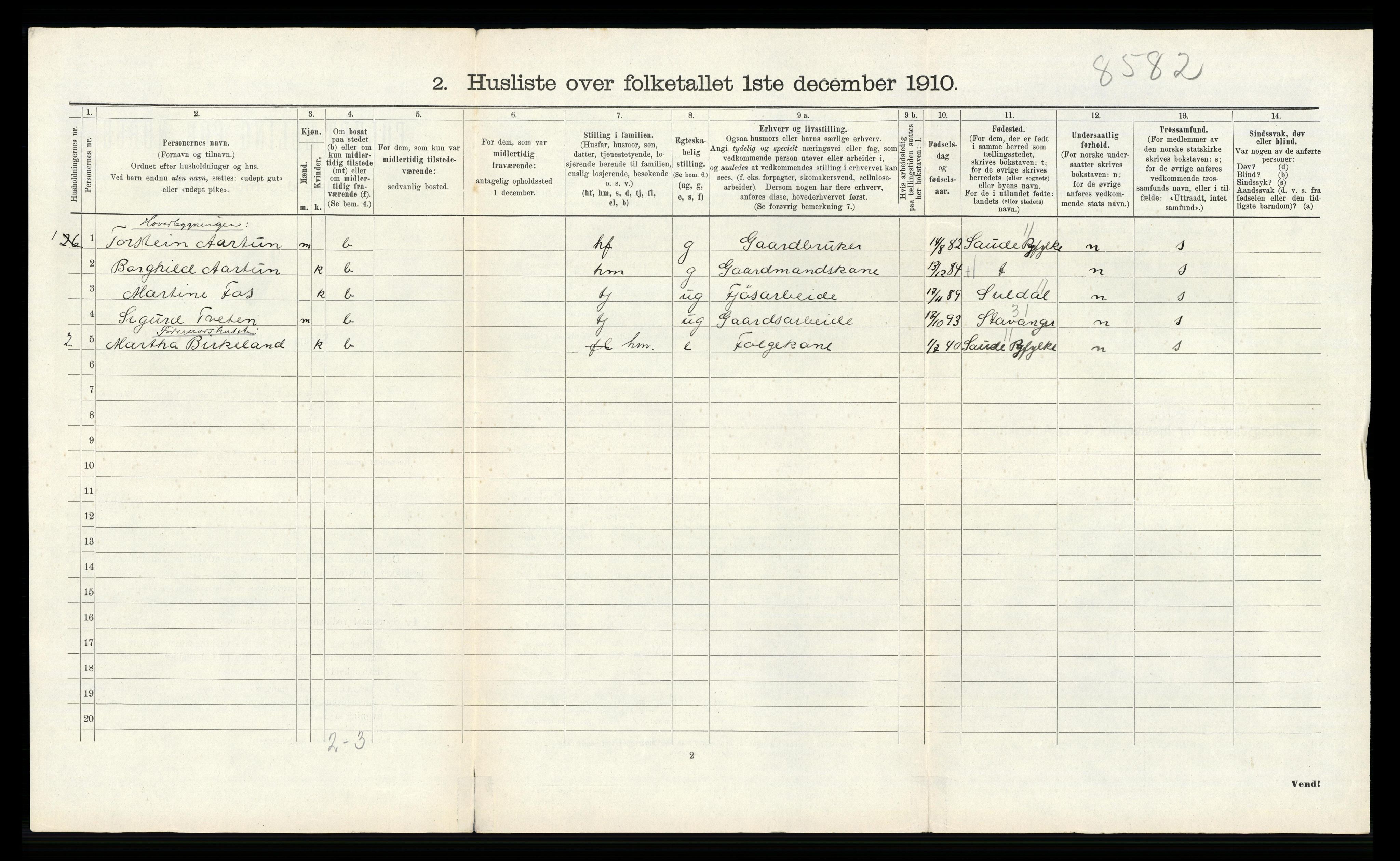RA, 1910 census for Sjernarøy, 1910, p. 182
