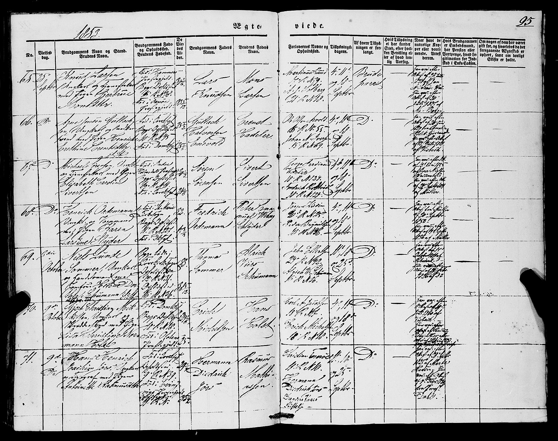 Domkirken sokneprestembete, AV/SAB-A-74801/H/Haa/L0033: Parish register (official) no. D 1, 1841-1853, p. 95