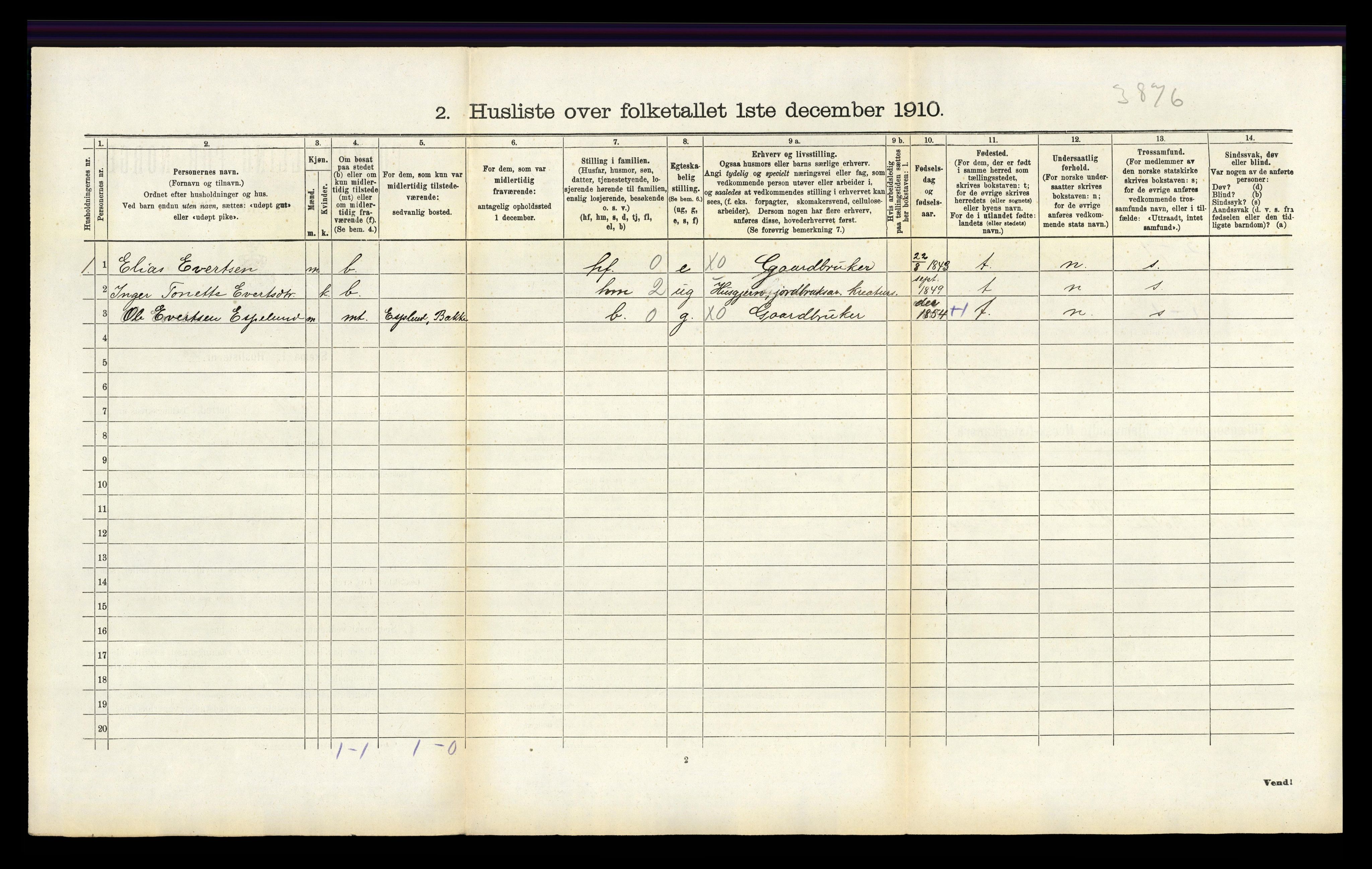 RA, 1910 census for Bakke, 1910, p. 162