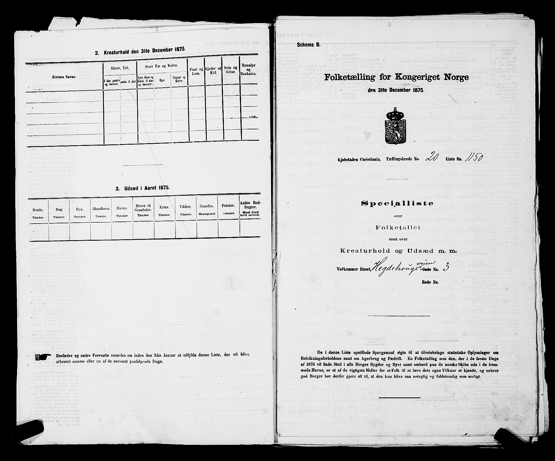 RA, 1875 census for 0301 Kristiania, 1875, p. 3606