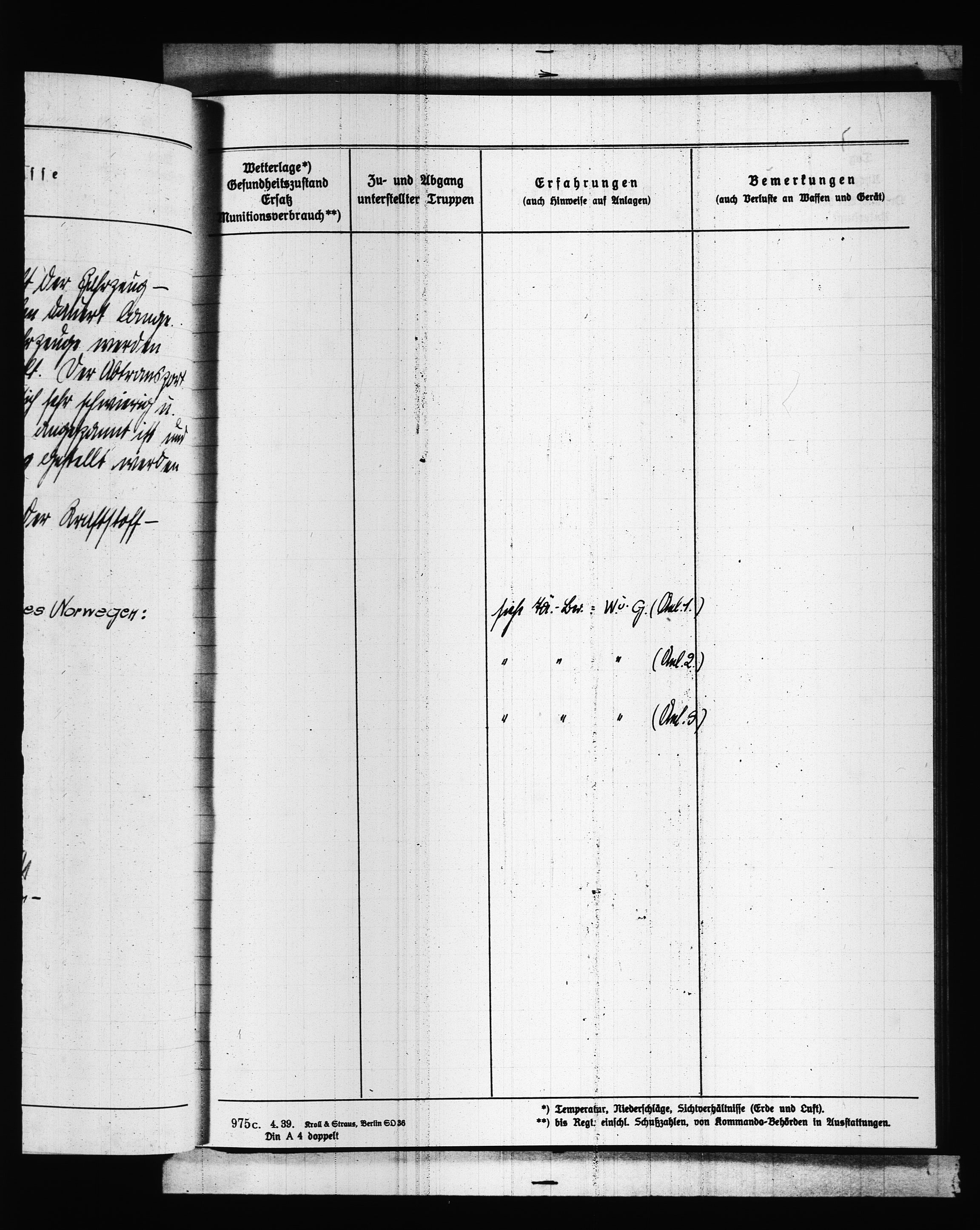 Documents Section, AV/RA-RAFA-2200/V/L0087: Amerikansk mikrofilm "Captured German Documents".
Box No. 726.  FKA jnr. 601/1954., 1940, p. 544