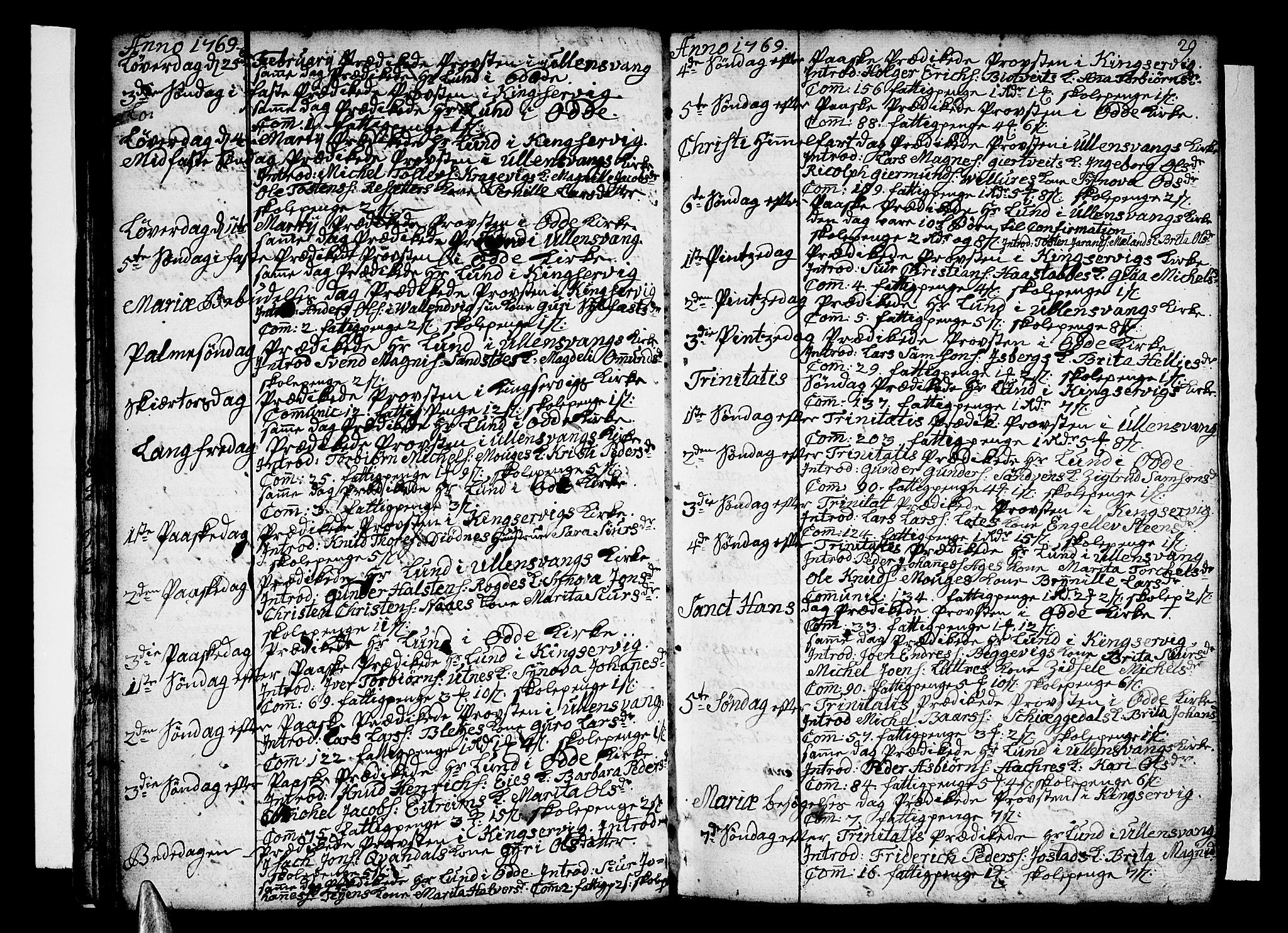 Ullensvang sokneprestembete, AV/SAB-A-78701/H/Haa: Parish register (official) no. A 6 /1, 1758-1788, p. 29