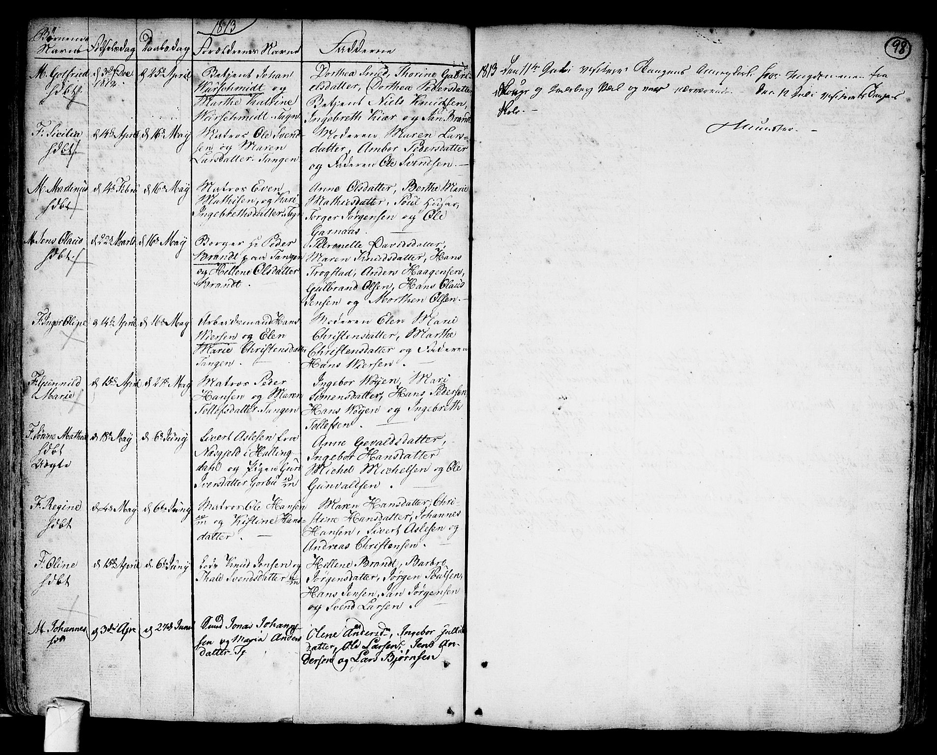 Strømsø kirkebøker, AV/SAKO-A-246/F/Fb/L0002: Parish register (official) no. II 2, 1739-1814, p. 98