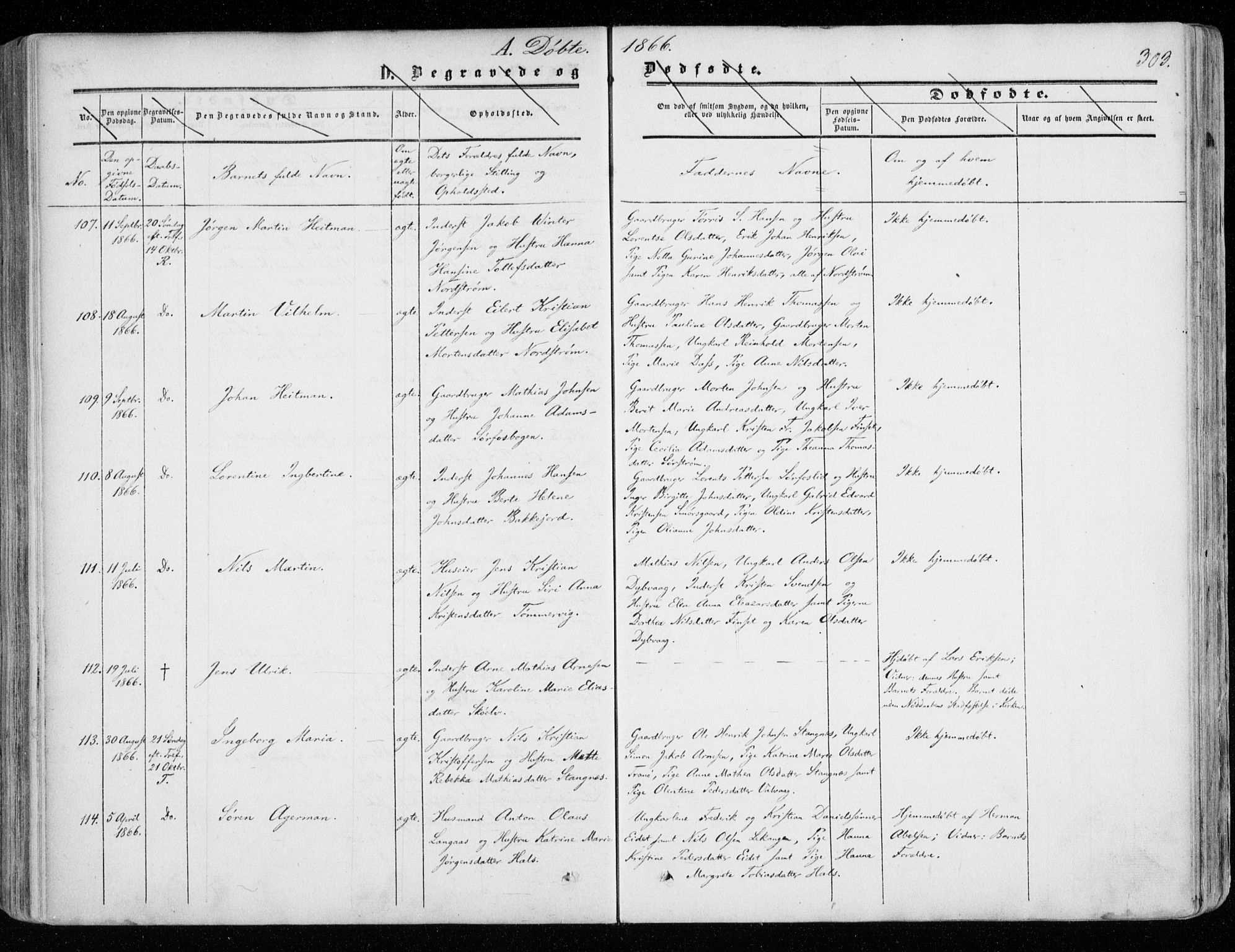 Tranøy sokneprestkontor, AV/SATØ-S-1313/I/Ia/Iaa/L0007kirke: Parish register (official) no. 7, 1856-1866, p. 303