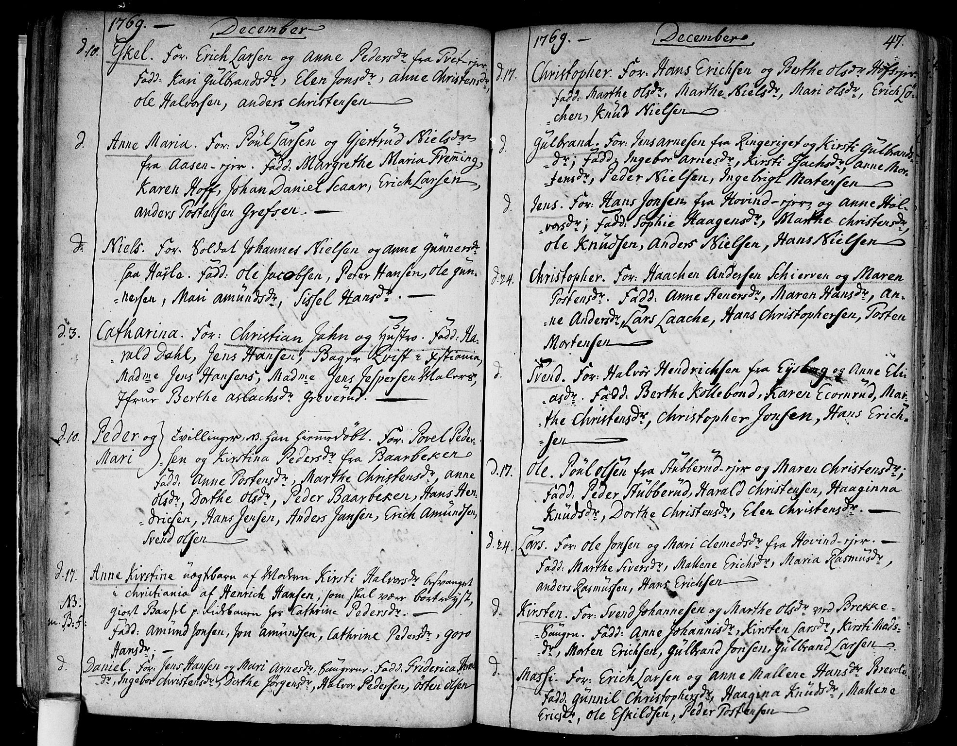 Aker prestekontor kirkebøker, SAO/A-10861/F/L0009: Parish register (official) no. 9, 1765-1785, p. 47