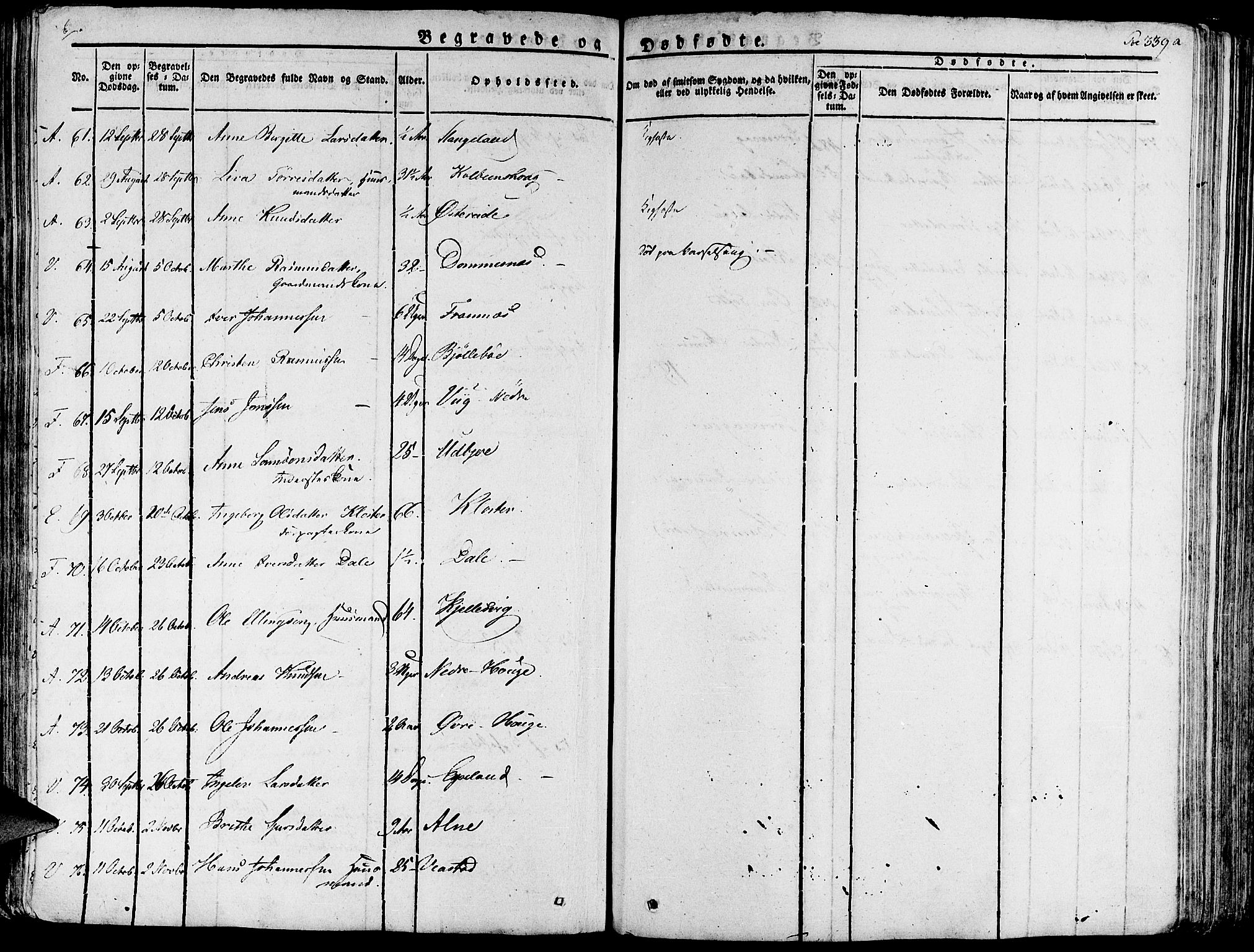 Fjelberg sokneprestembete, AV/SAB-A-75201/H/Haa: Parish register (official) no. A 5, 1822-1834, p. 339