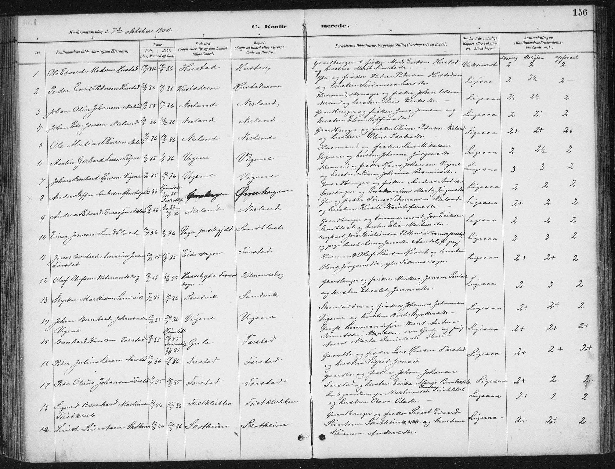 Ministerialprotokoller, klokkerbøker og fødselsregistre - Møre og Romsdal, SAT/A-1454/567/L0783: Parish register (copy) no. 567C03, 1887-1903, p. 156