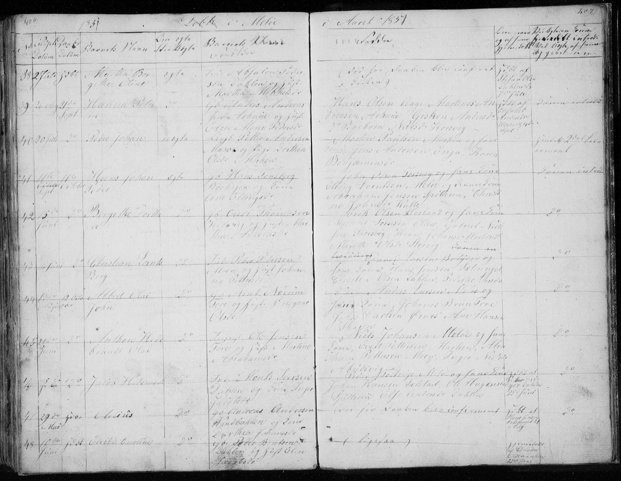 Ministerialprotokoller, klokkerbøker og fødselsregistre - Nordland, AV/SAT-A-1459/843/L0632: Parish register (copy) no. 843C01, 1833-1853, p. 406-407