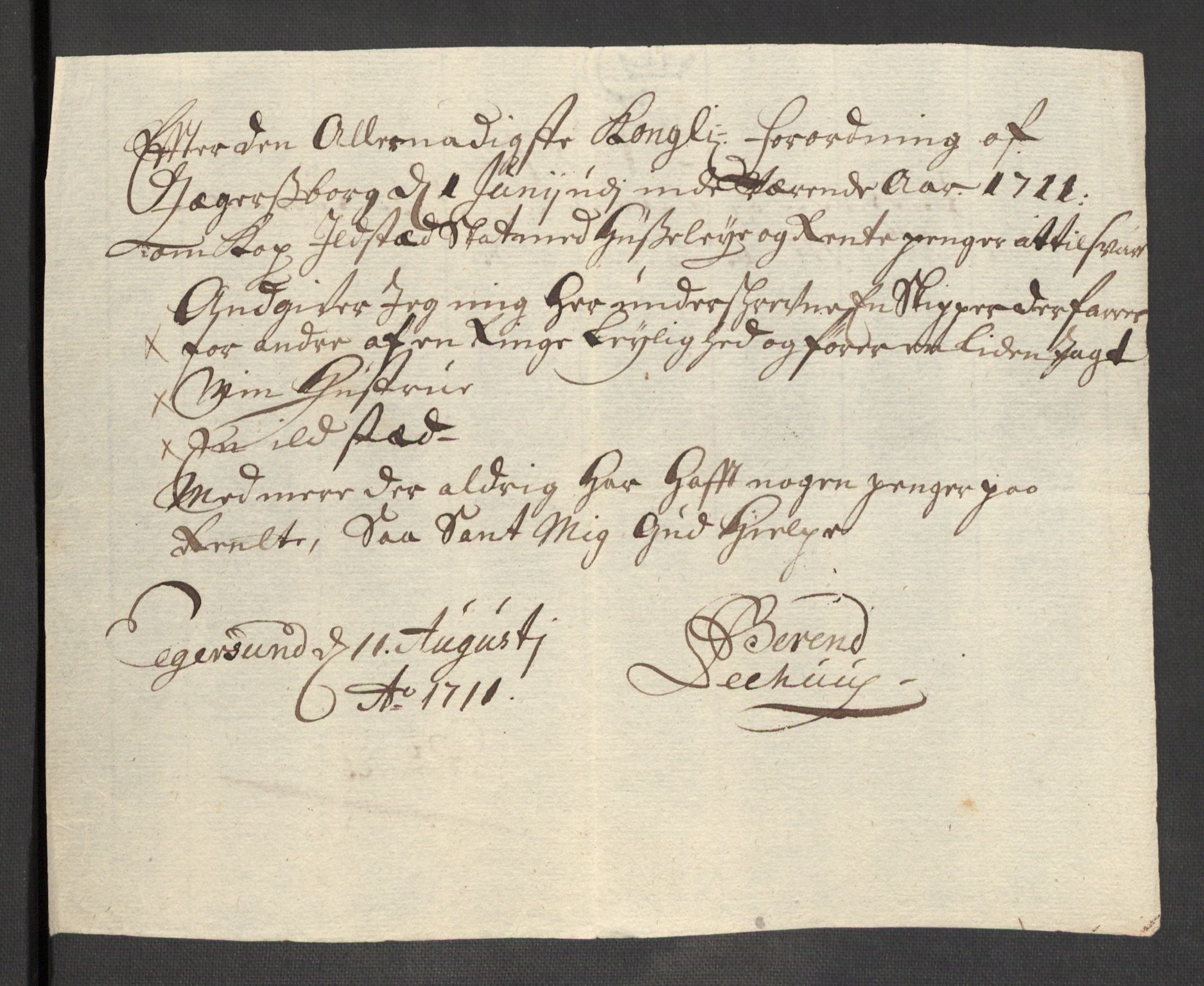 Rentekammeret inntil 1814, Reviderte regnskaper, Fogderegnskap, RA/EA-4092/R46/L2735: Fogderegnskap Jæren og Dalane, 1711, p. 148