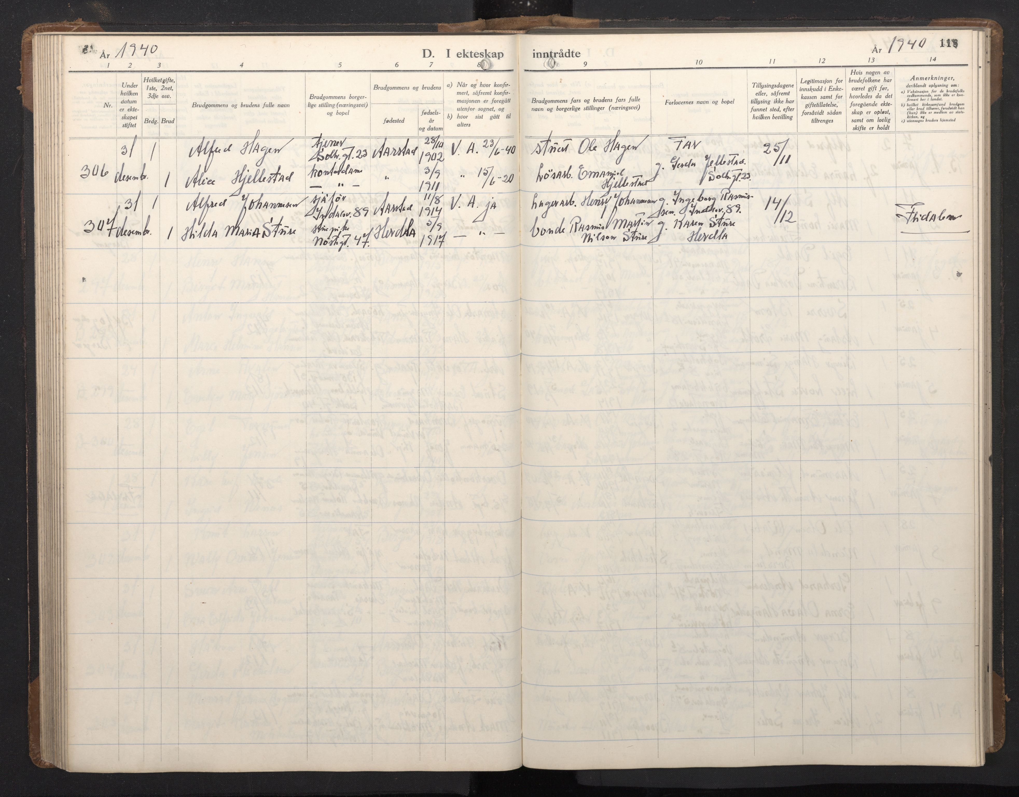 Årstad Sokneprestembete, AV/SAB-A-79301/H/Hab/L0021: Parish register (copy) no. C 3, 1935-1948, p. 117b-118a