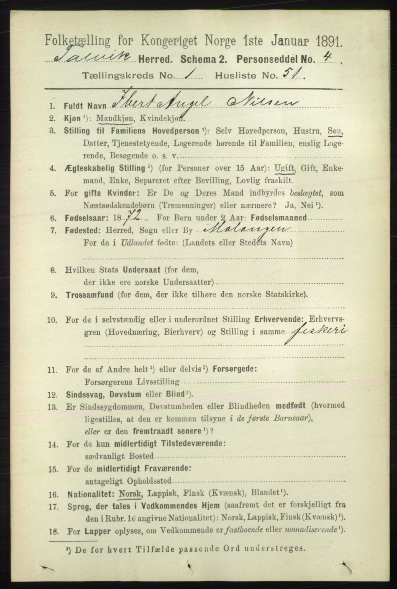 RA, 1891 census for 2013 Talvik, 1891, p. 429