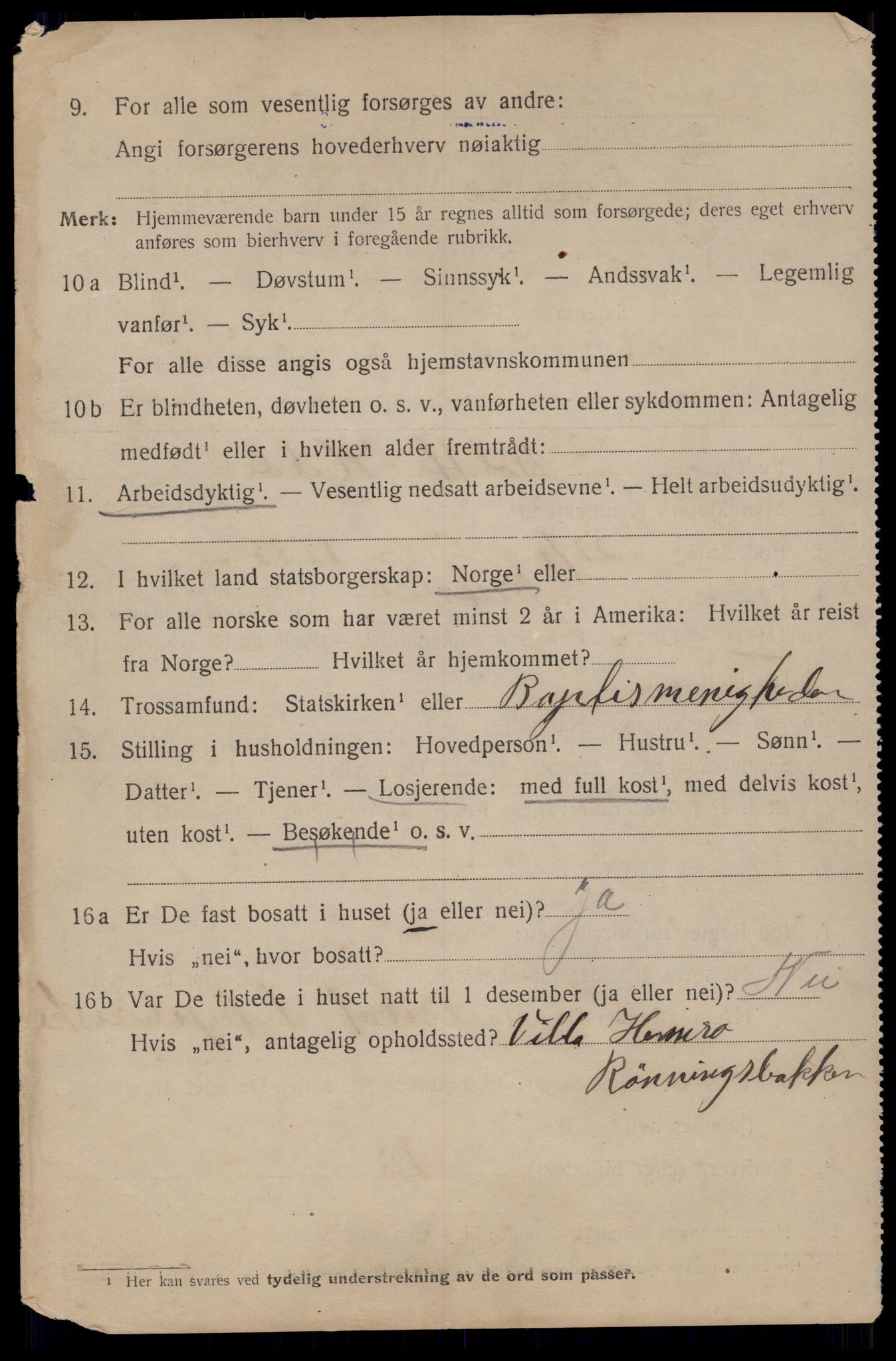 SAT, 1920 census for Trondheim, 1920, p. 61035