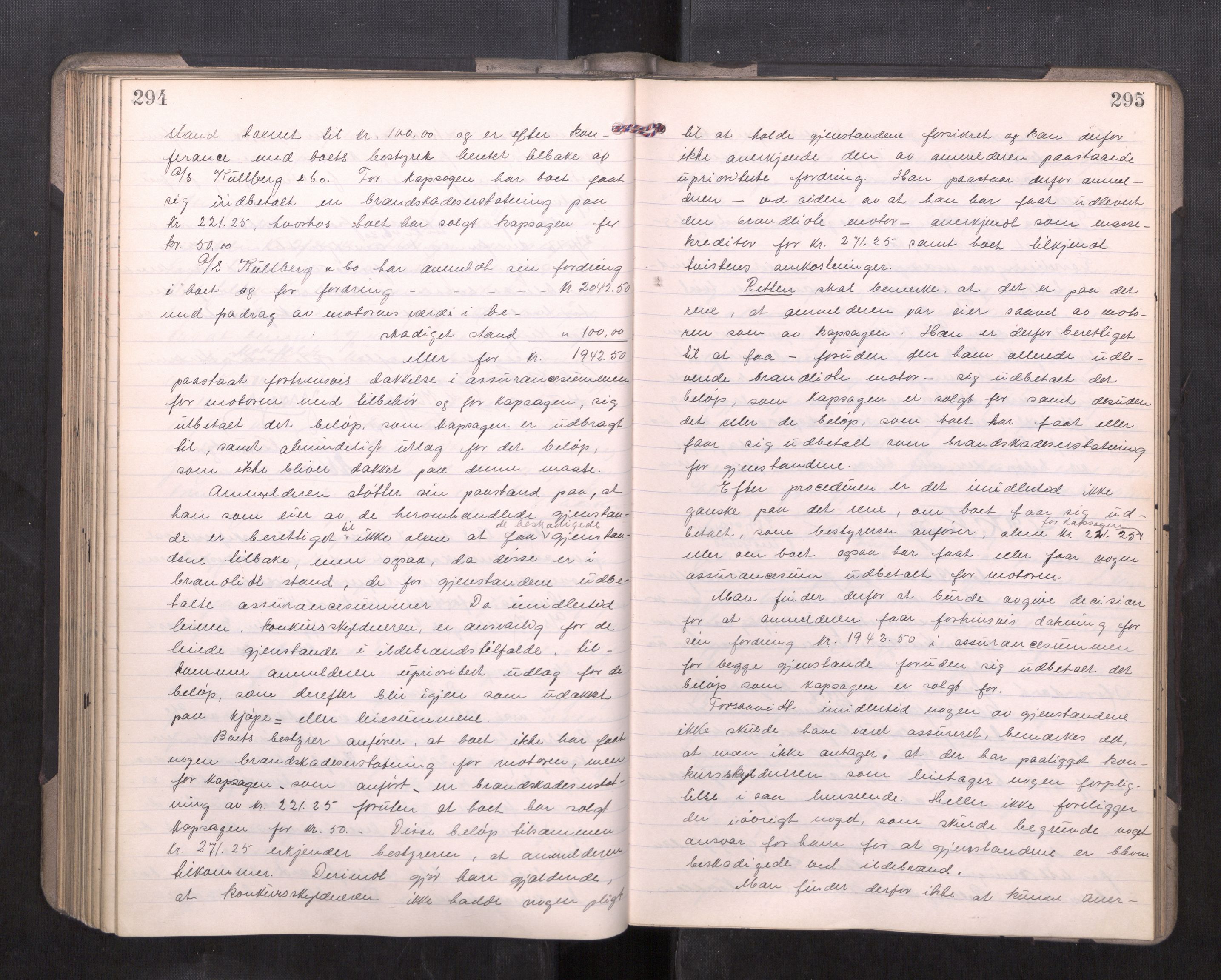 Strinda og Selbu sorenskriveri, AV/SAT-A-0015/3/3B/L0012: Skifteforhandlingsprot. 12, 1915-1919, p. 294-295