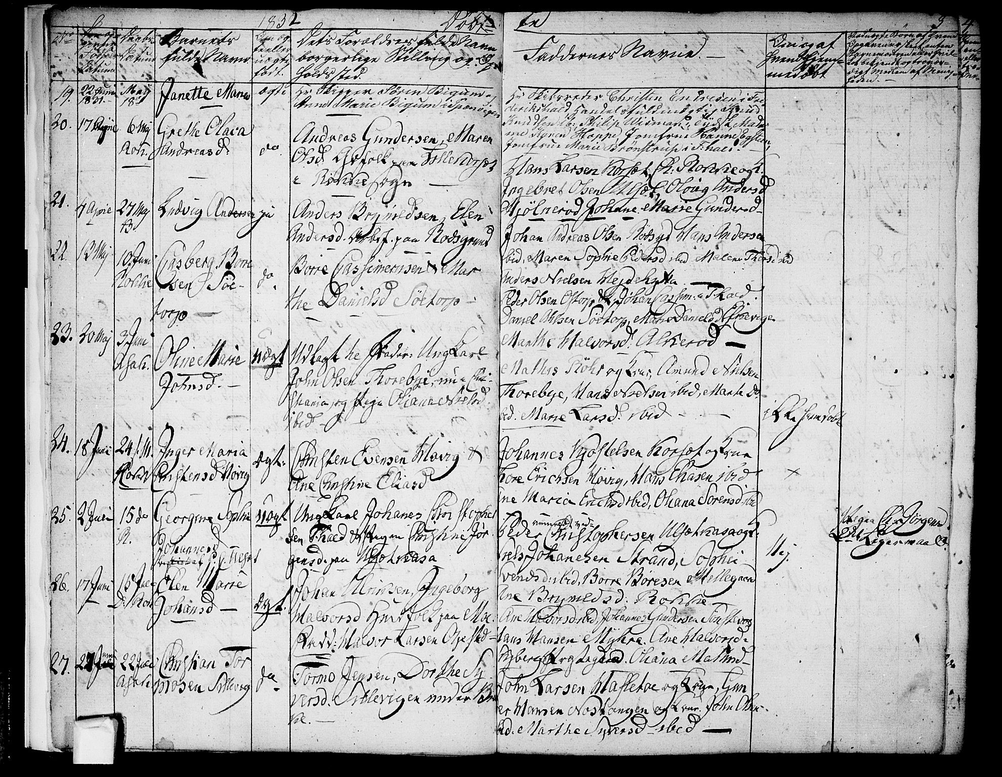 Berg prestekontor Kirkebøker, SAO/A-10902/F/Fa/L0003: Parish register (official) no. I 3, 1832-1842, p. 3