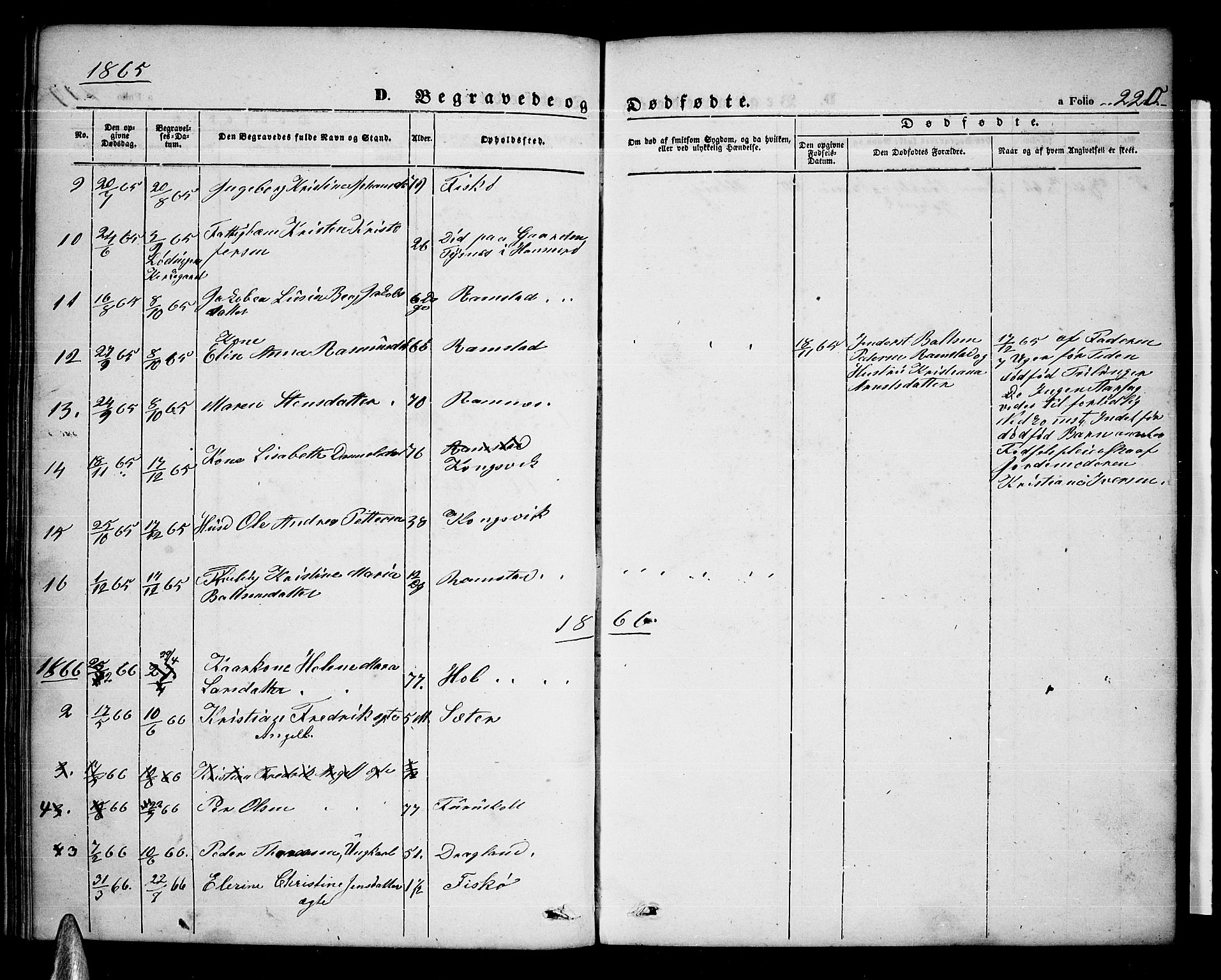 Ministerialprotokoller, klokkerbøker og fødselsregistre - Nordland, AV/SAT-A-1459/865/L0929: Parish register (copy) no. 865C01, 1840-1866, p. 220