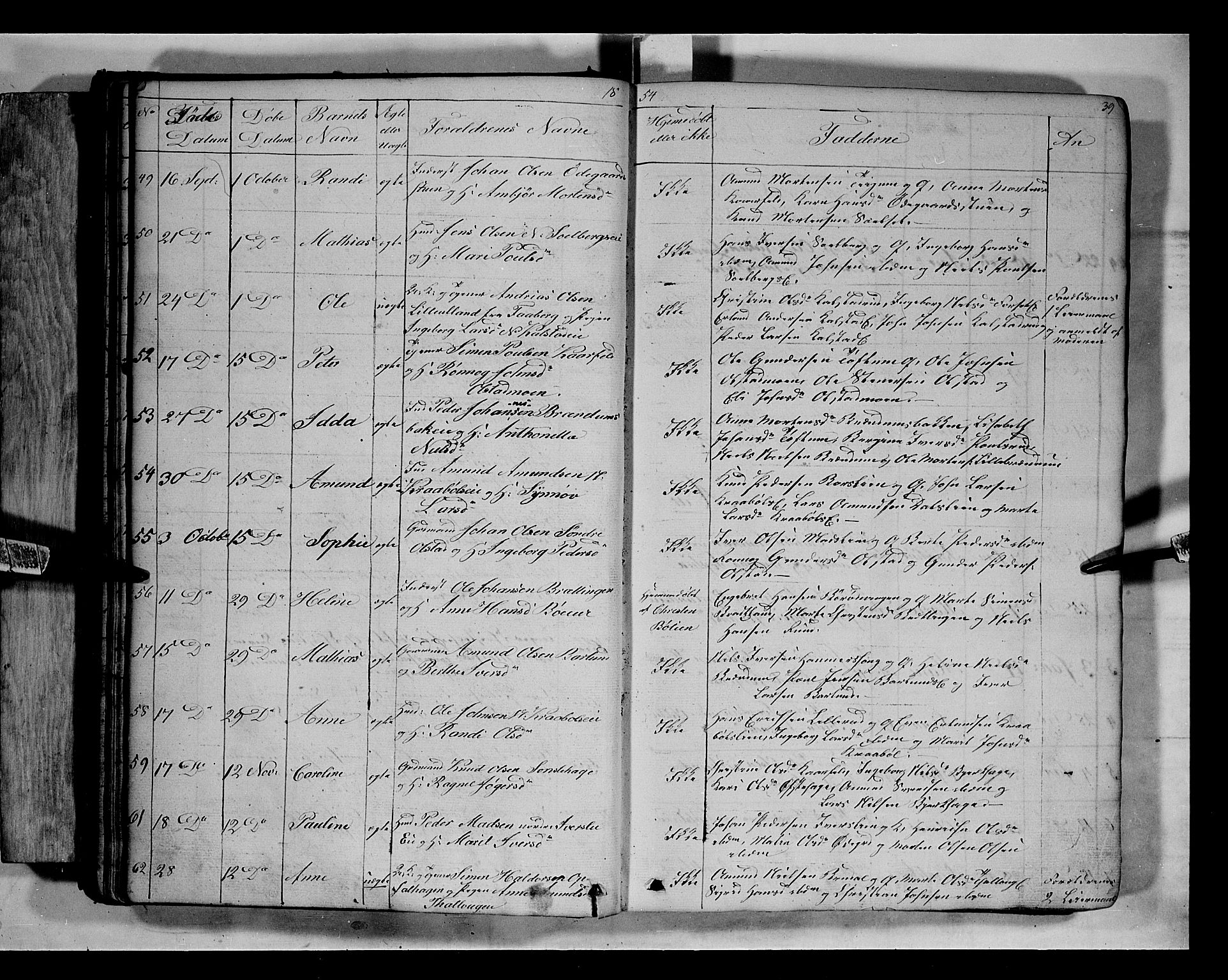 Gausdal prestekontor, SAH/PREST-090/H/Ha/Hab/L0005: Parish register (copy) no. 5, 1846-1867, p. 39