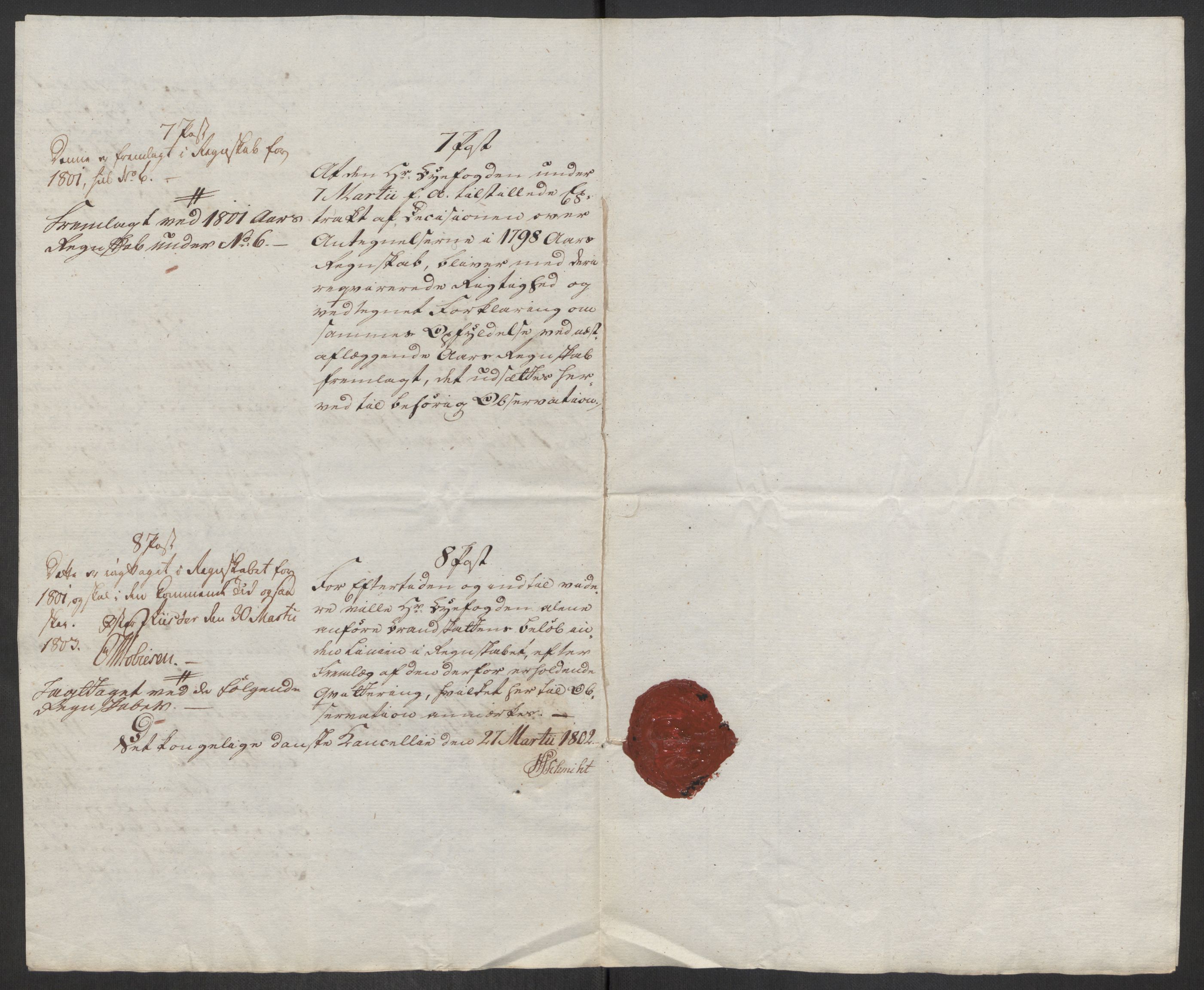 Danske Kanselli 1800-1814, AV/RA-EA-3024/K/Kk/Kka/Kkac/L0236: Kjøpstadregnskap Øster Risør, 1801-1804, p. 534