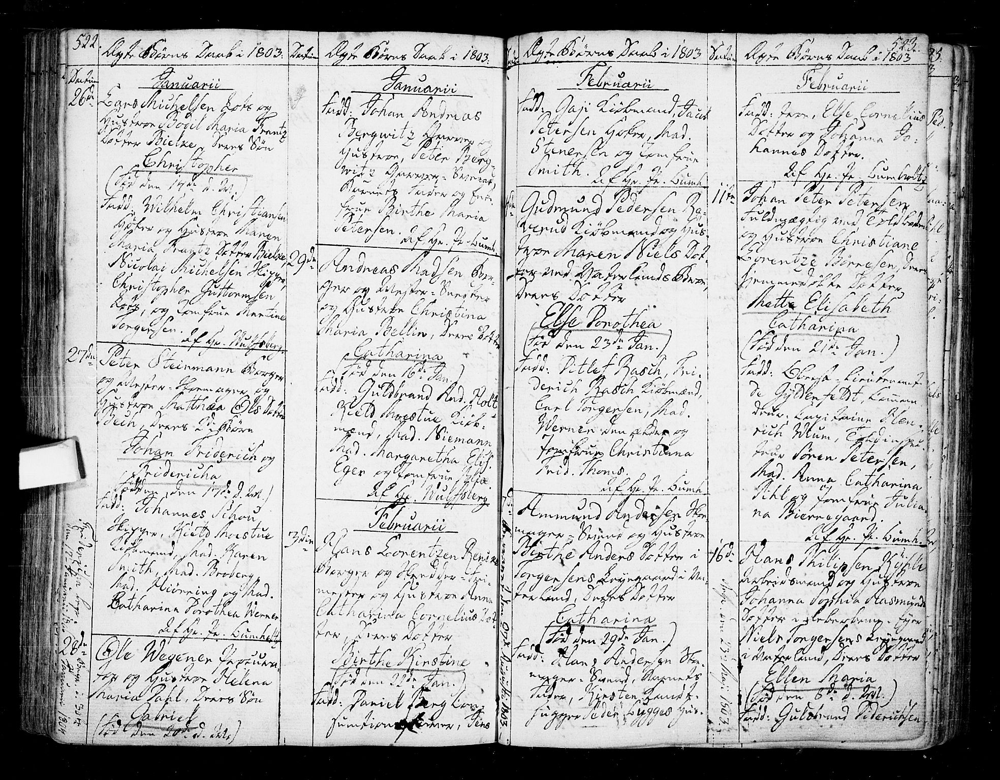 Oslo domkirke Kirkebøker, AV/SAO-A-10752/F/Fa/L0005: Parish register (official) no. 5, 1787-1806, p. 522-523