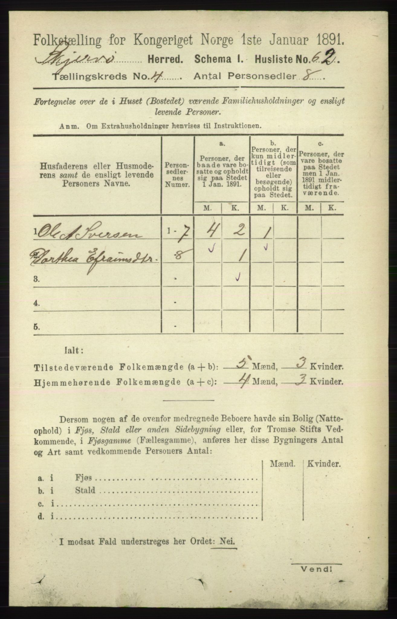 RA, 1891 census for 1941 Skjervøy, 1891, p. 2285