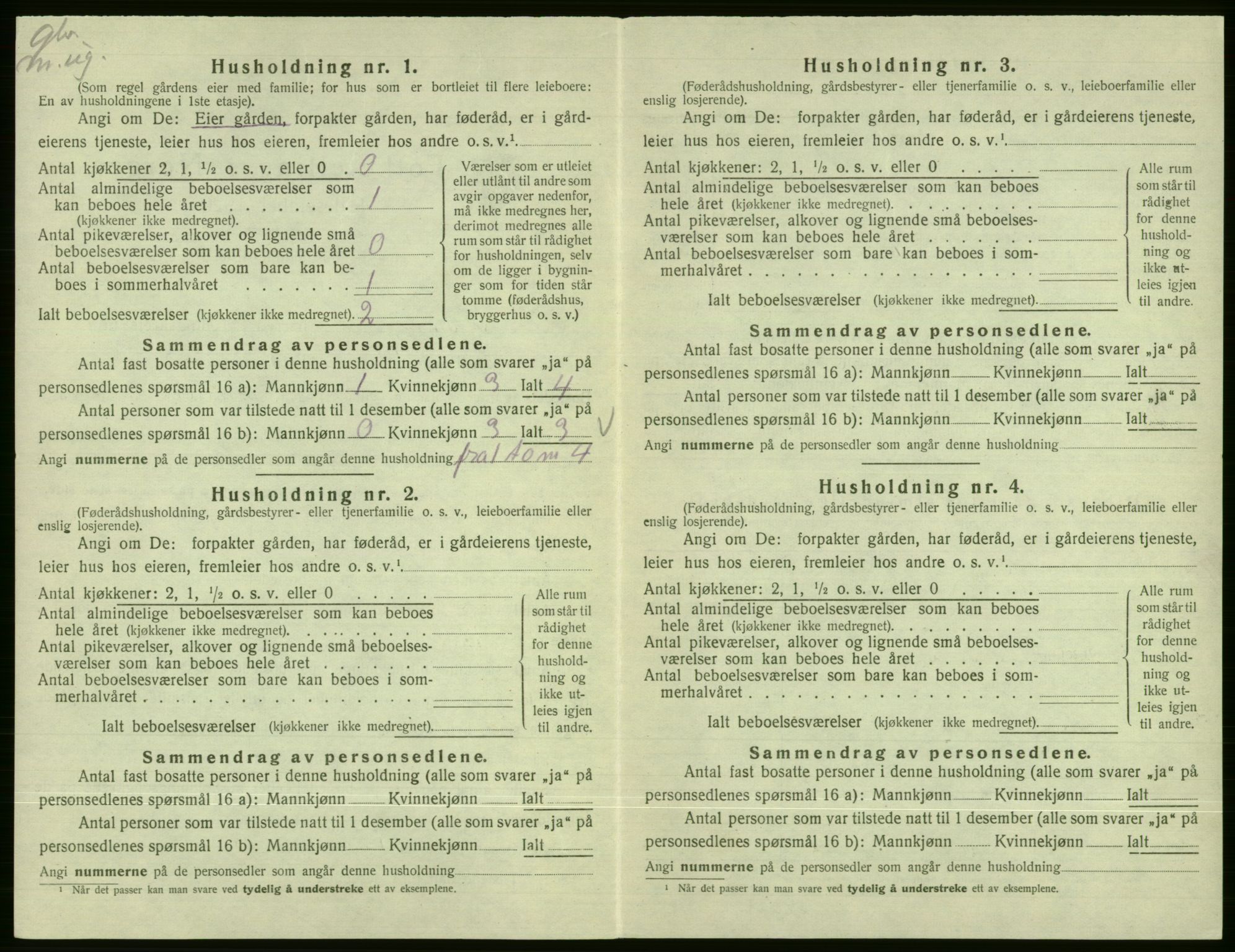 SAB, 1920 census for Vossestrand, 1920, p. 655