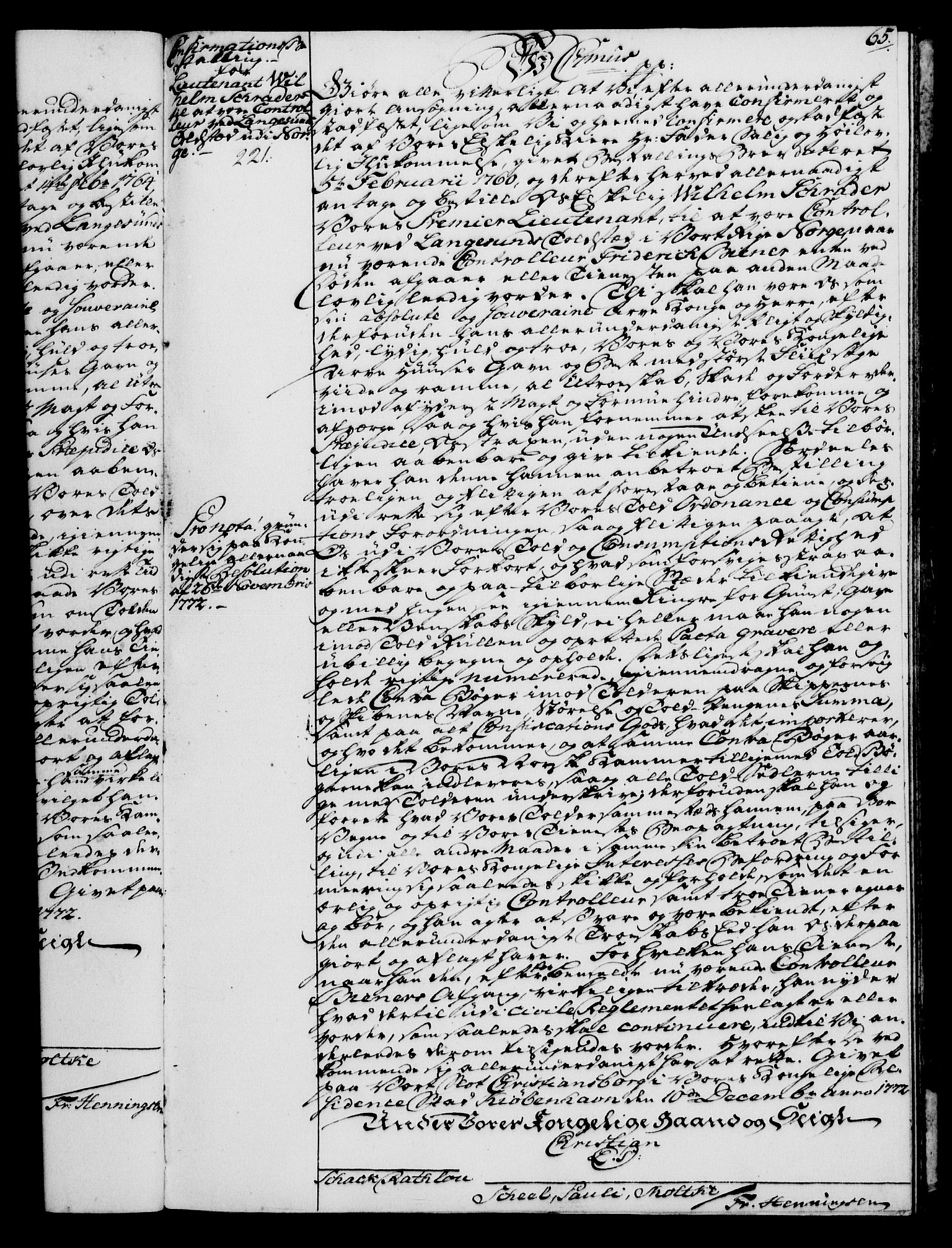 Rentekammeret, Kammerkanselliet, RA/EA-3111/G/Gg/Ggg/L0003: Norsk konfirmasjonsbestallingsprotokoll med register (merket RK 53.33), 1766-1772, p. 65