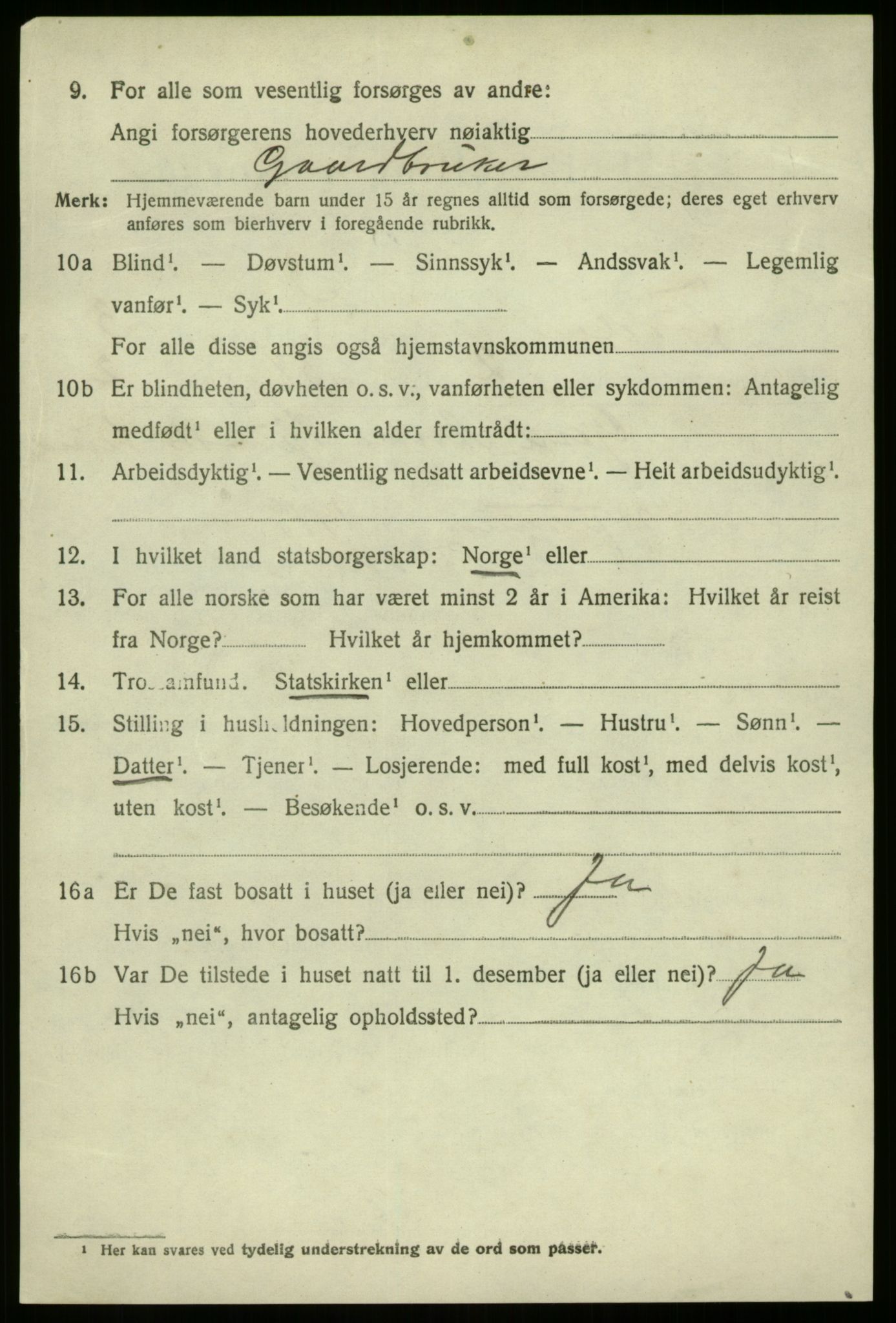 SAB, 1920 census for Førde, 1920, p. 5369