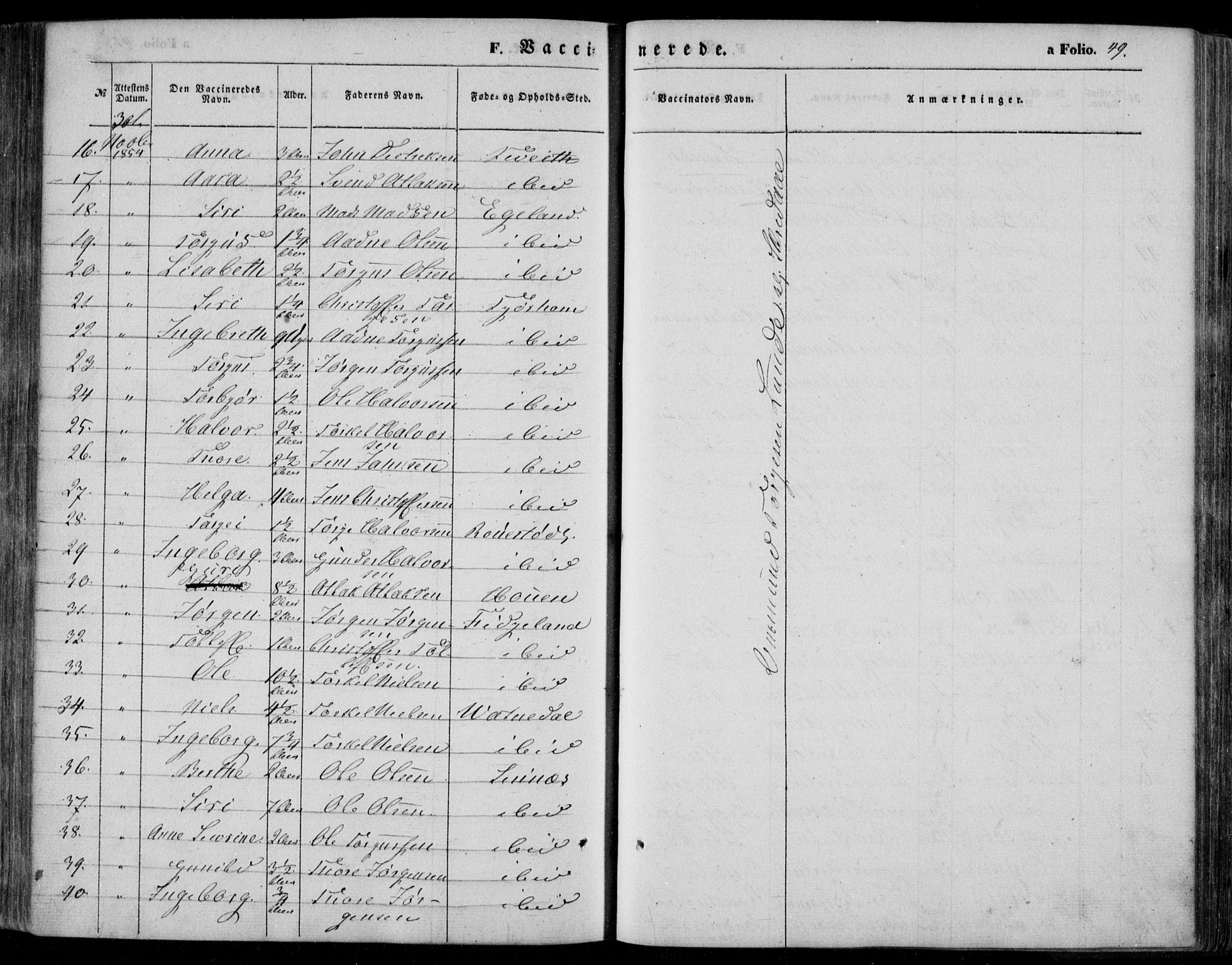 Bakke sokneprestkontor, AV/SAK-1111-0002/F/Fa/Faa/L0005: Parish register (official) no. A 5, 1847-1855, p. 49