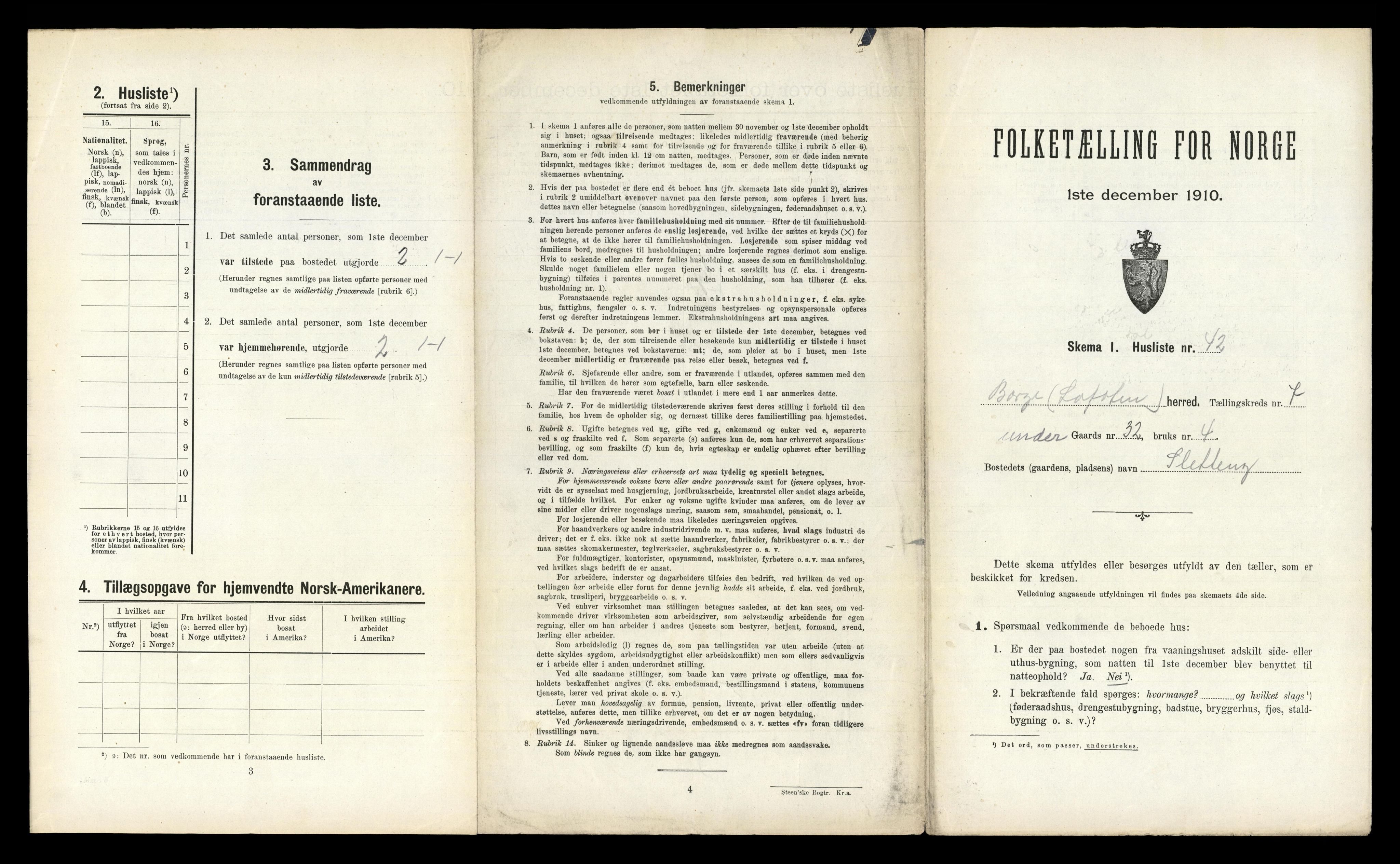 RA, 1910 census for Borge, 1910, p. 735