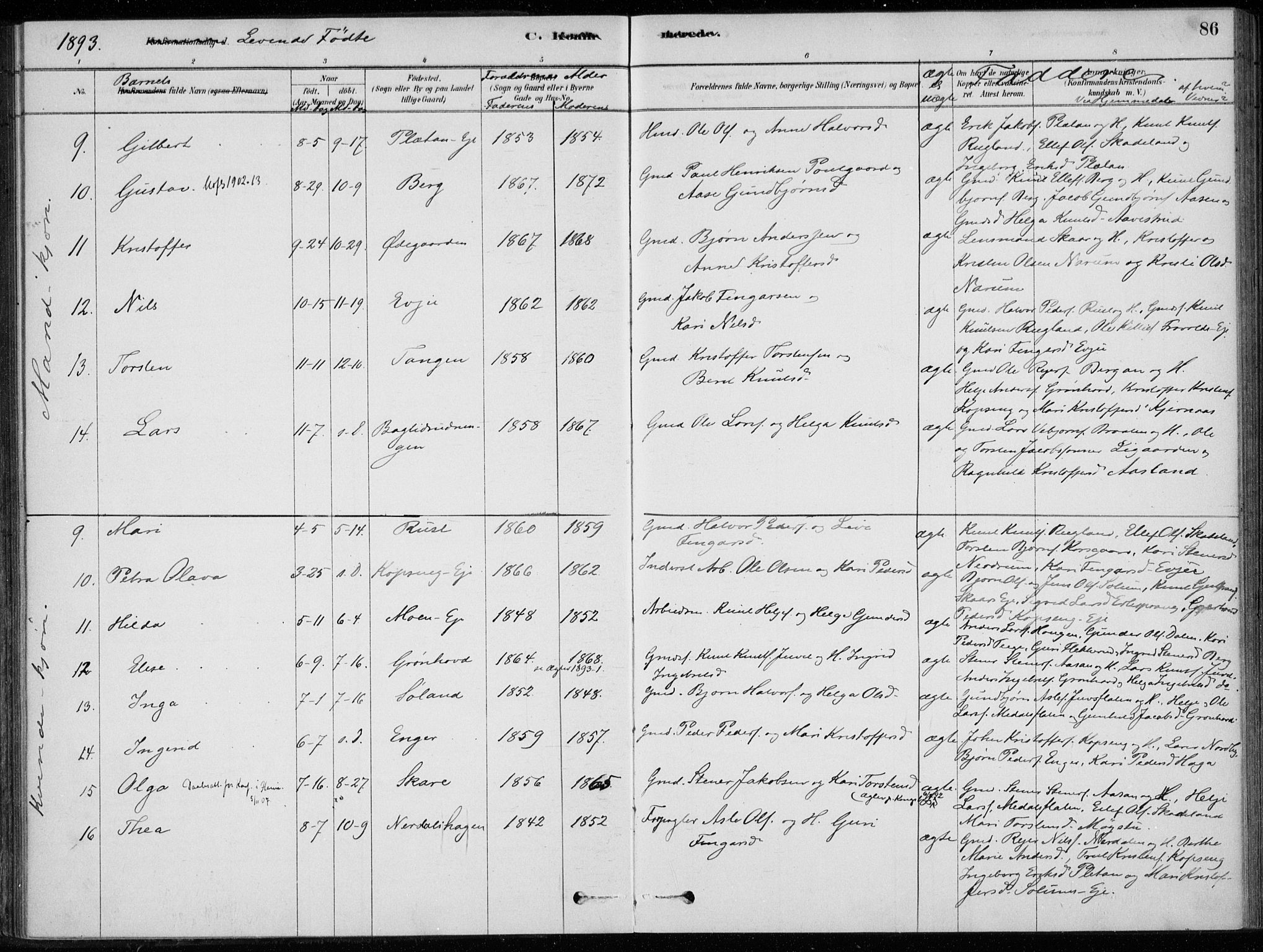 Sigdal kirkebøker, SAKO/A-245/F/Fc/L0001: Parish register (official) no. III 1, 1879-1893, p. 86