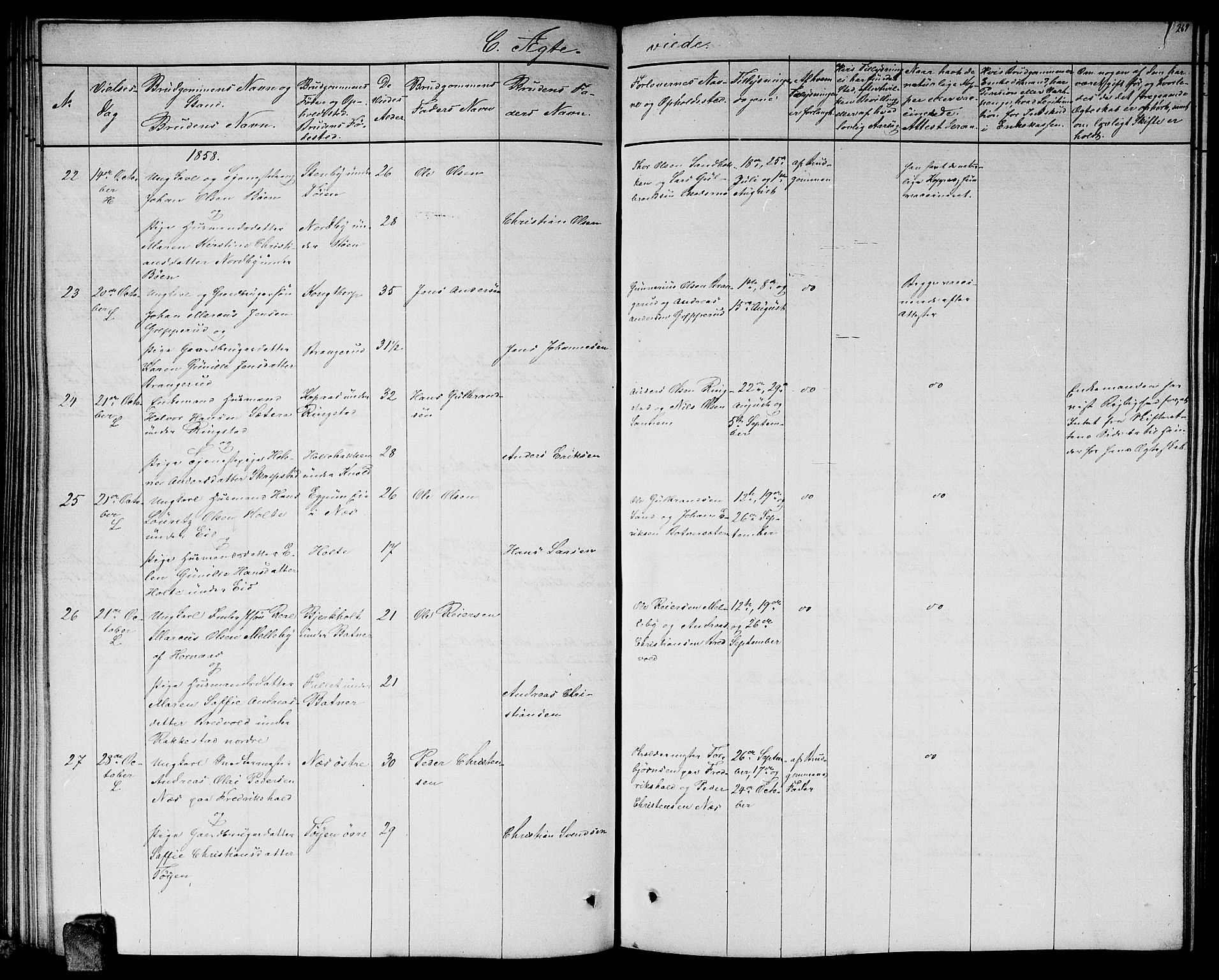 Høland prestekontor Kirkebøker, AV/SAO-A-10346a/G/Ga/L0004: Parish register (copy) no. I 4, 1854-1862, p. 269