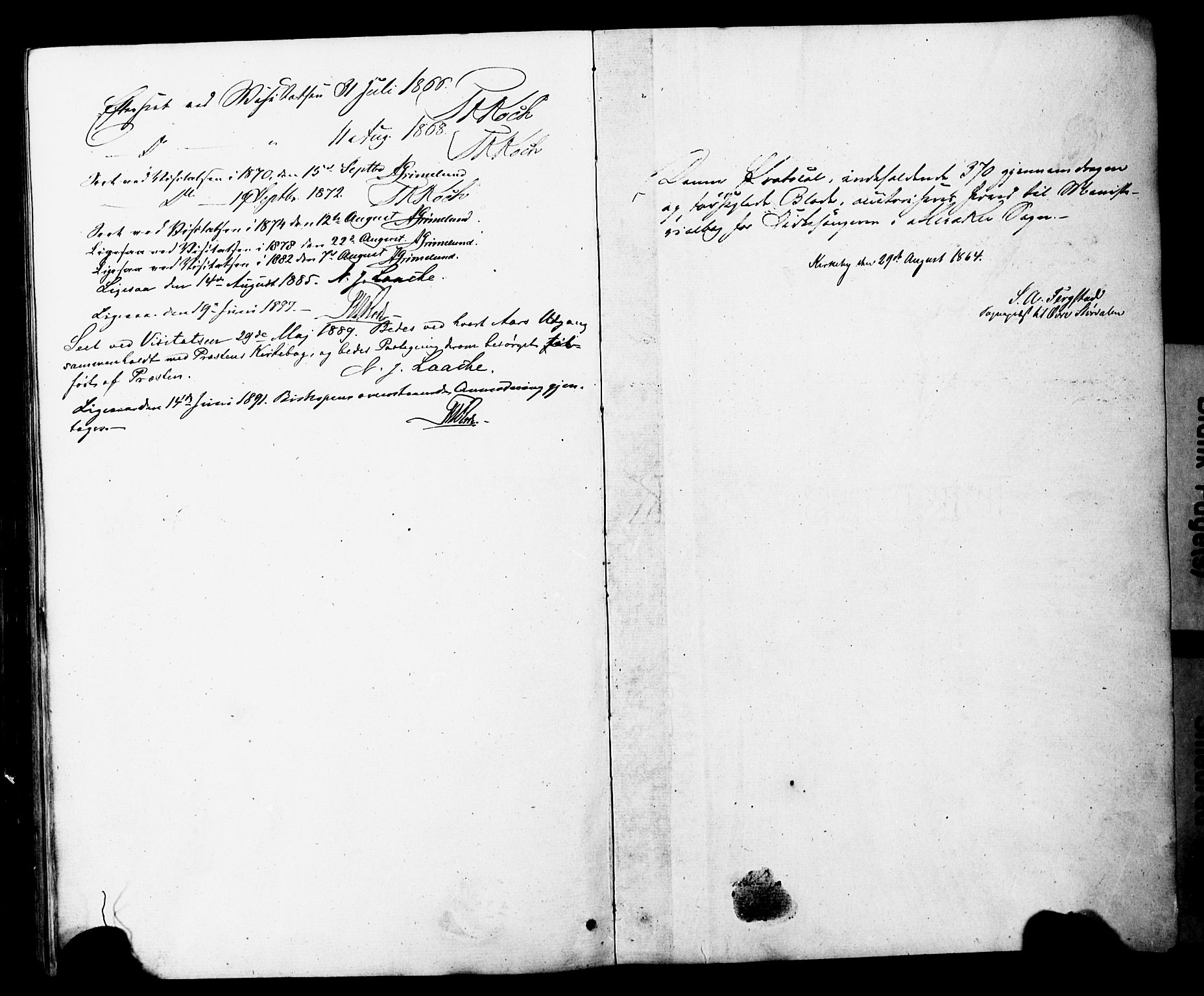Ministerialprotokoller, klokkerbøker og fødselsregistre - Nord-Trøndelag, SAT/A-1458/706/L0049: Parish register (copy) no. 706C01, 1864-1895