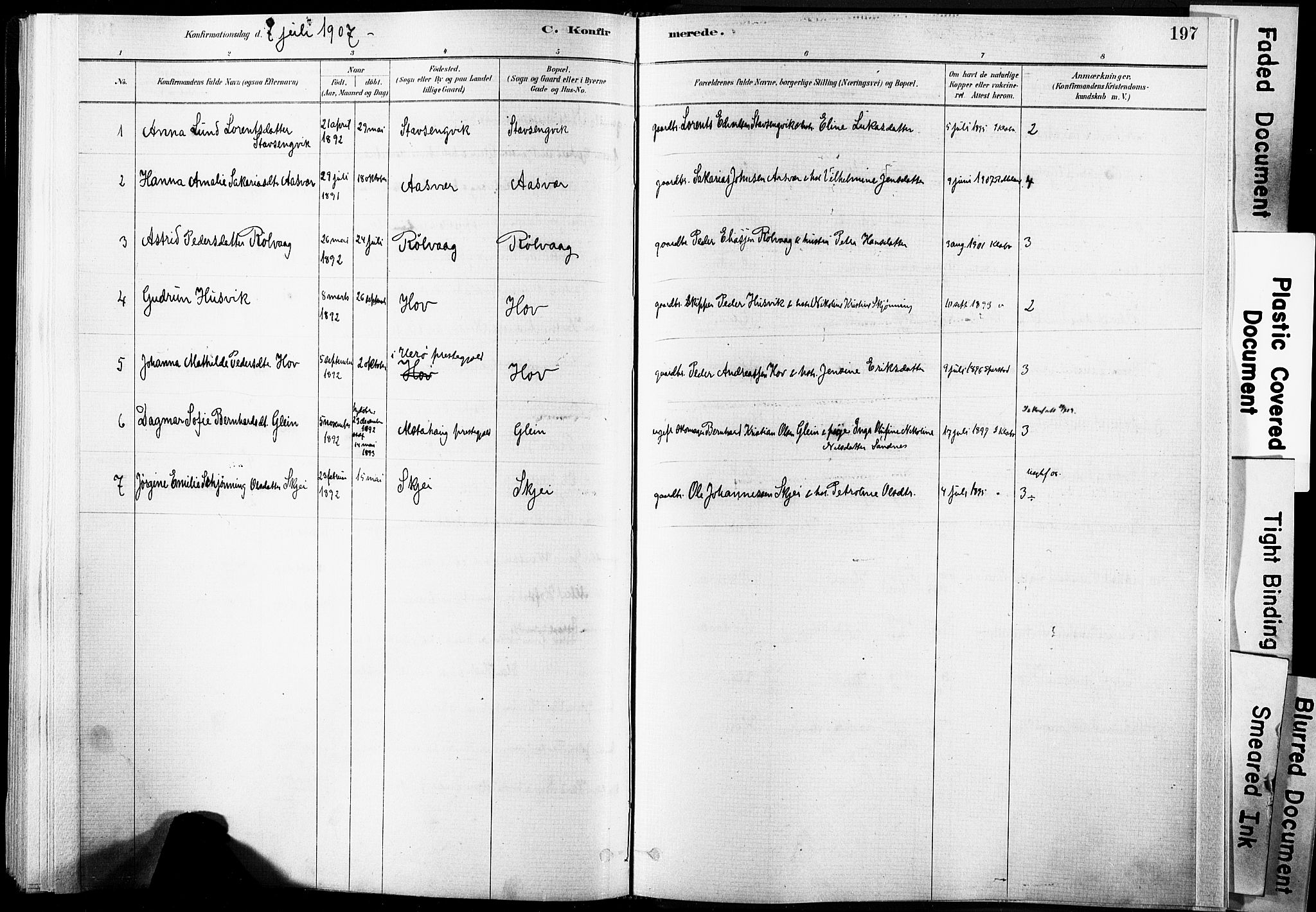 Ministerialprotokoller, klokkerbøker og fødselsregistre - Nordland, SAT/A-1459/835/L0525: Parish register (official) no. 835A03I, 1881-1910, p. 197