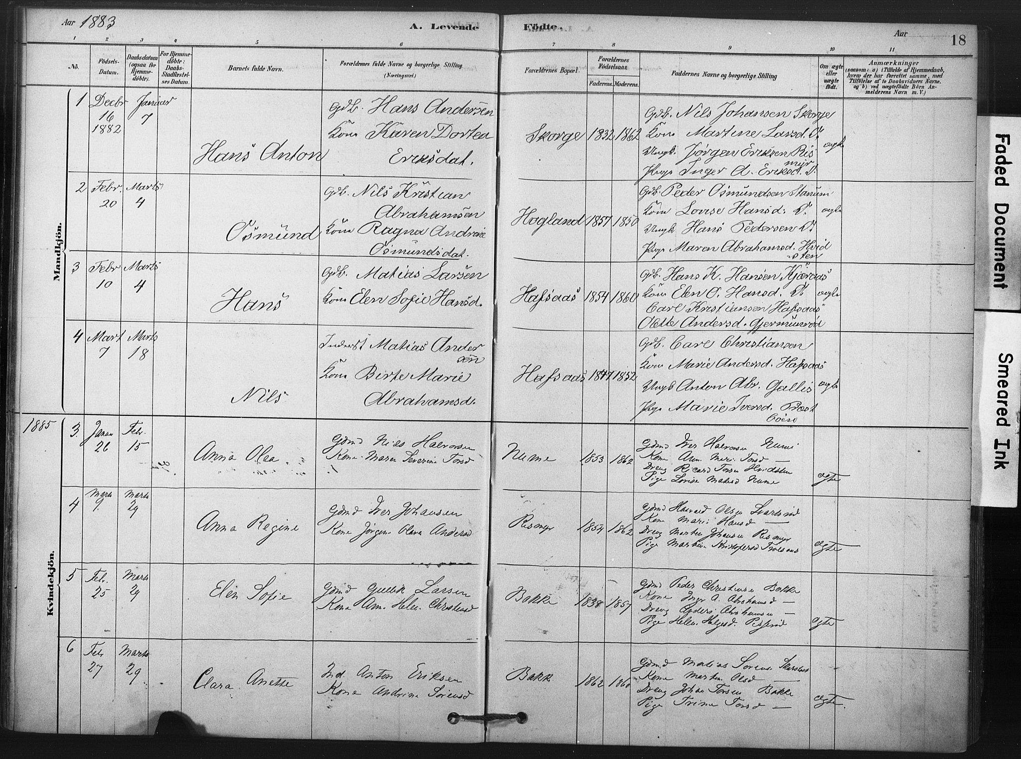 Andebu kirkebøker, AV/SAKO-A-336/F/Fa/L0008: Parish register (official) no. 8, 1878-1902, p. 18