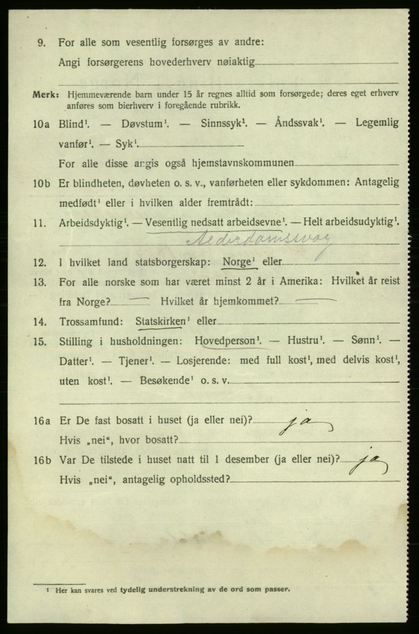 SAO, 1920 census for Fredrikshald, 1920, p. 19366