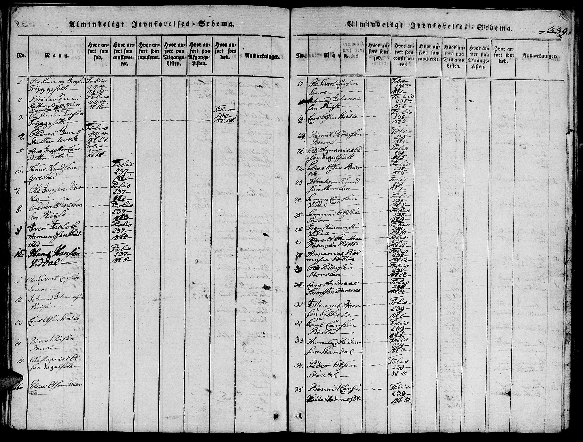 Ministerialprotokoller, klokkerbøker og fødselsregistre - Møre og Romsdal, AV/SAT-A-1454/515/L0207: Parish register (official) no. 515A03, 1819-1829, p. 339