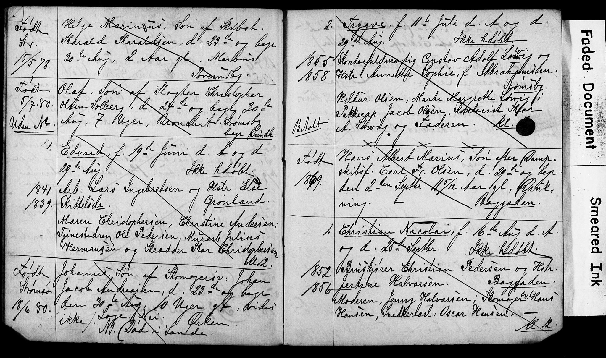 Strømsø kirkebøker, SAKO/A-246/Y/Ya/L0001: Parish register draft no. I 1, 1880-1882