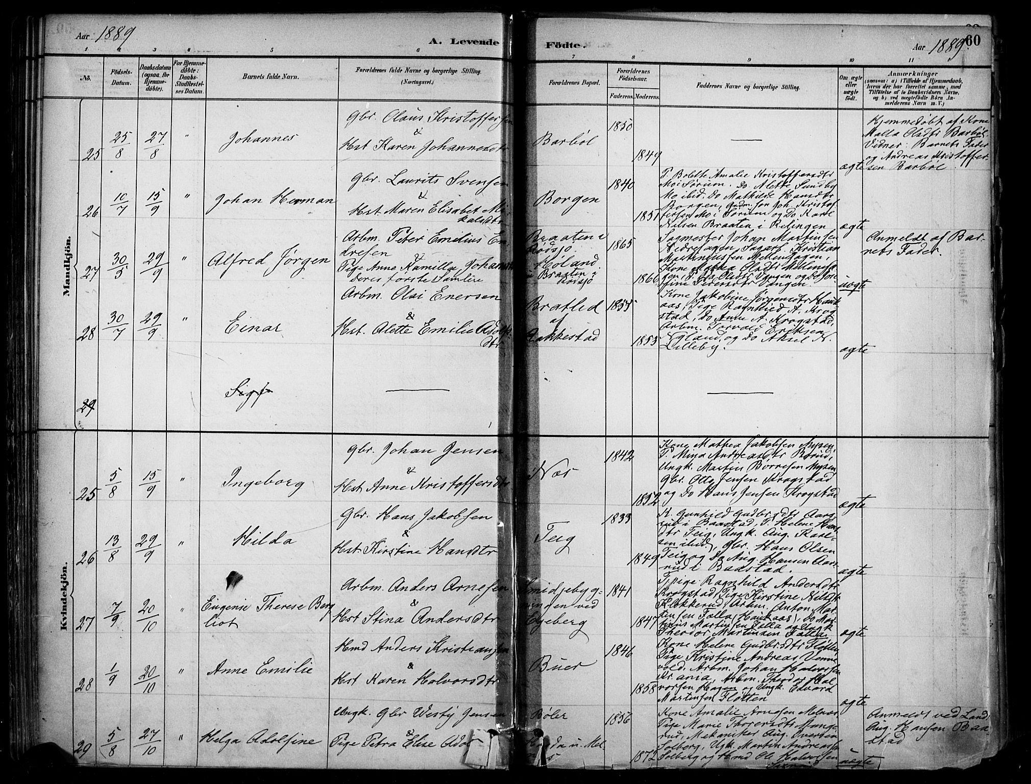 Enebakk prestekontor Kirkebøker, AV/SAO-A-10171c/F/Fa/L0016: Parish register (official) no. I 16, 1883-1898, p. 60