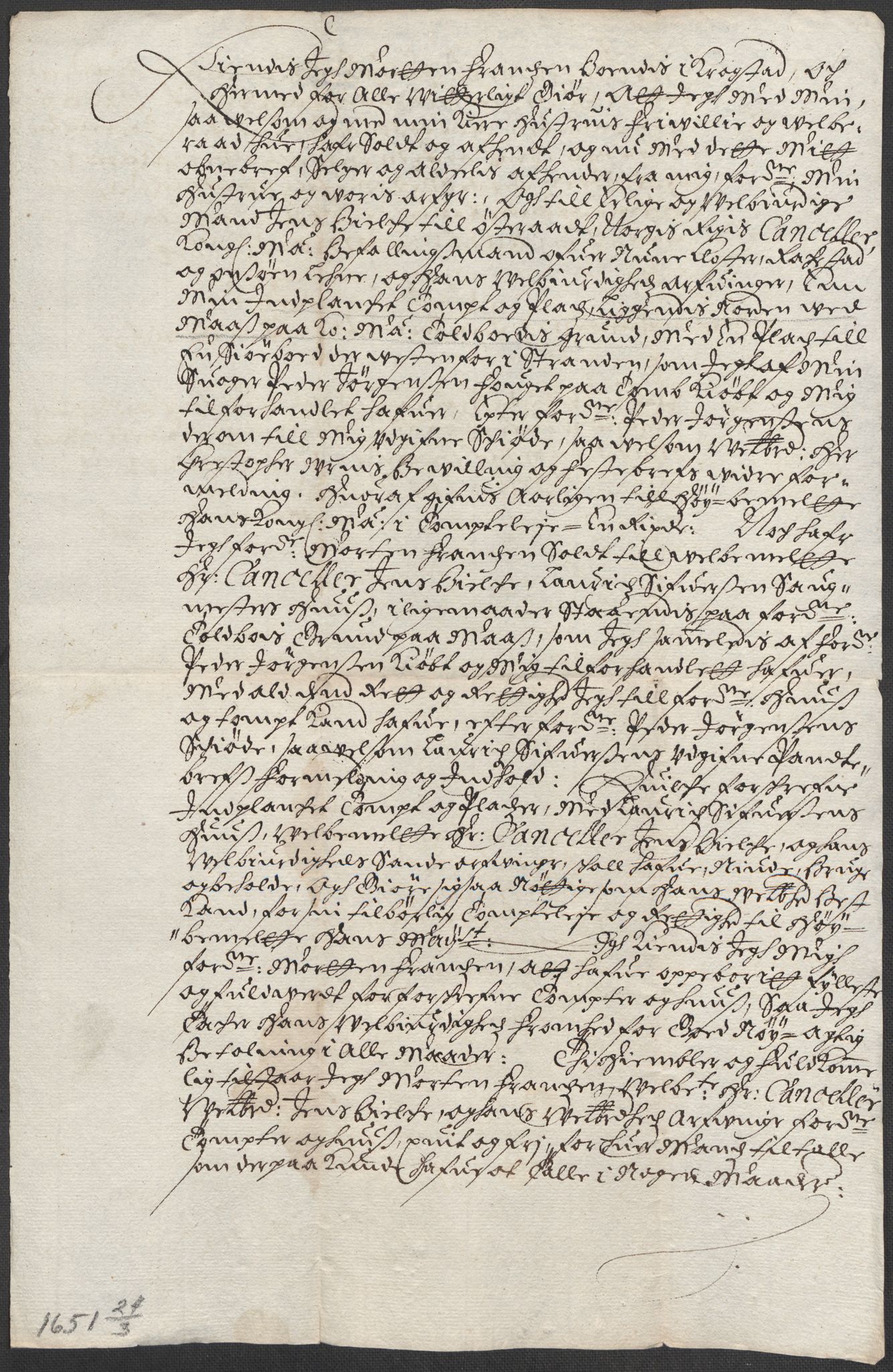 Riksarkivets diplomsamling, AV/RA-EA-5965/F12/L0006: Pk. 7 (III), 1589-1716, p. 121