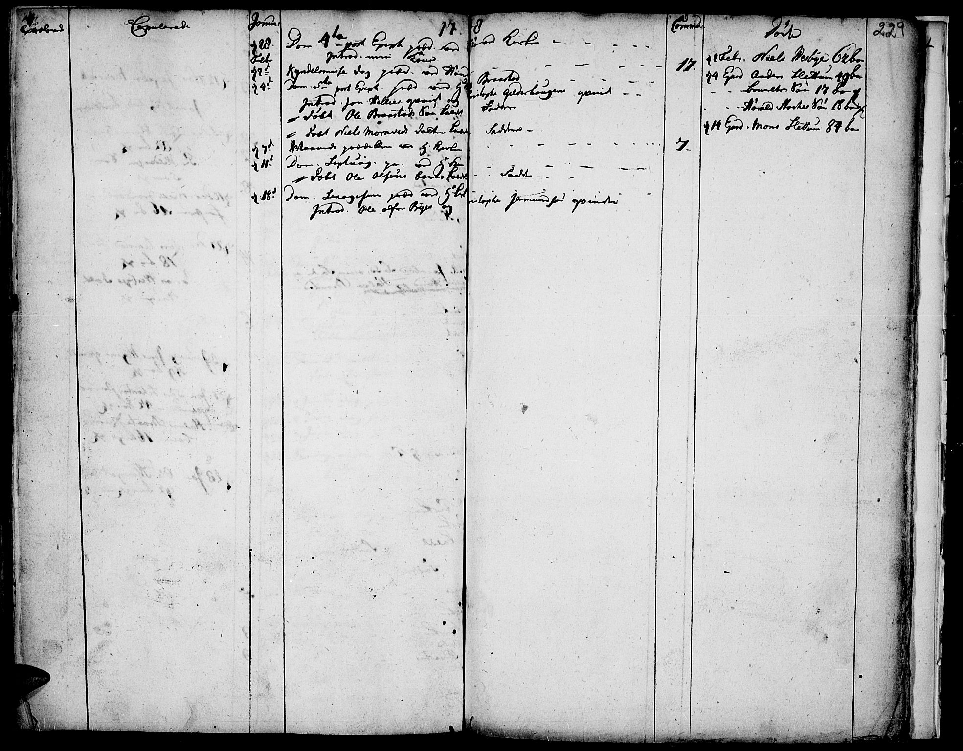 Vardal prestekontor, SAH/PREST-100/H/Ha/Haa/L0001: Parish register (official) no. 1, 1706-1748, p. 229
