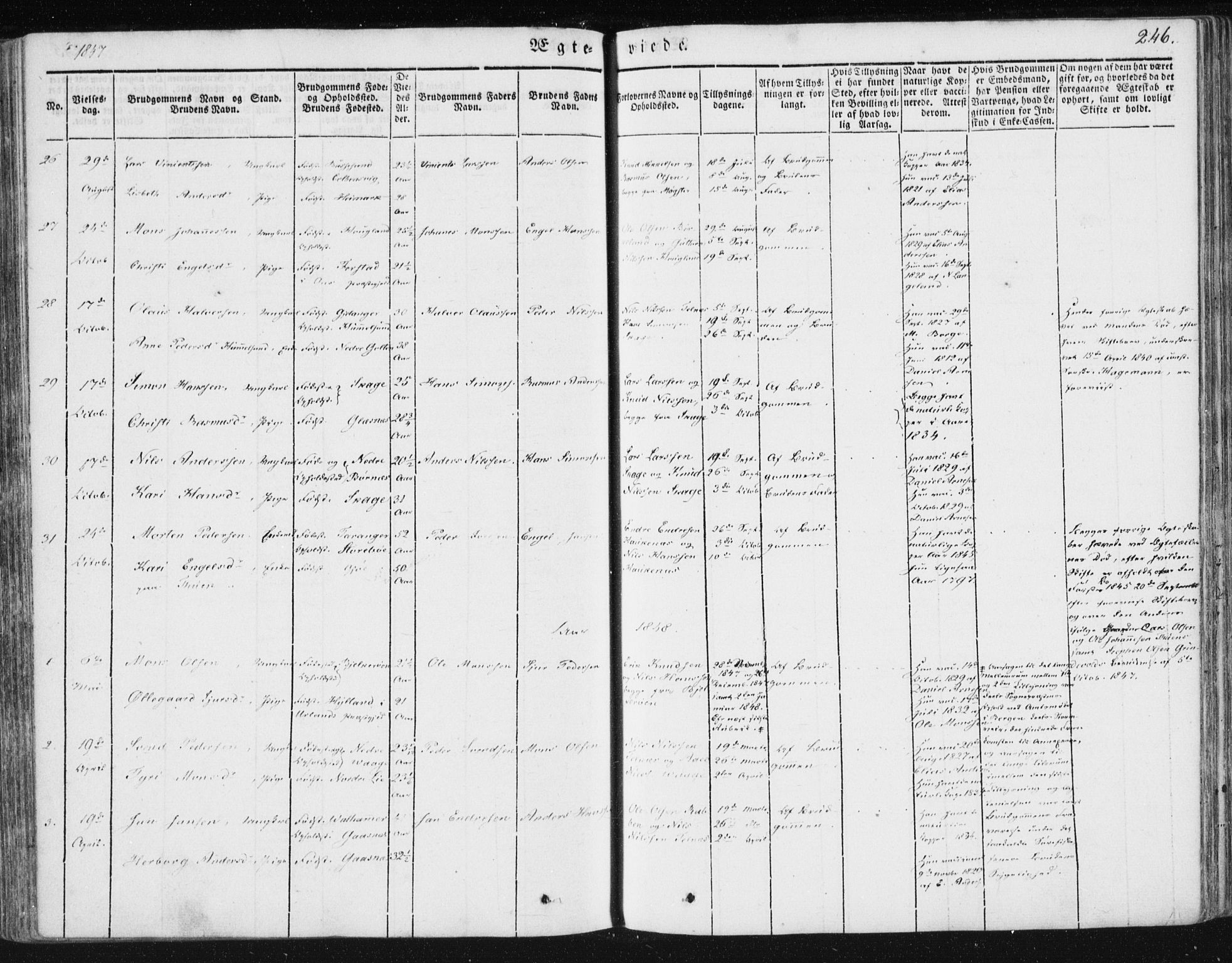 Sund sokneprestembete, SAB/A-99930: Parish register (official) no. A 13, 1835-1849, p. 246